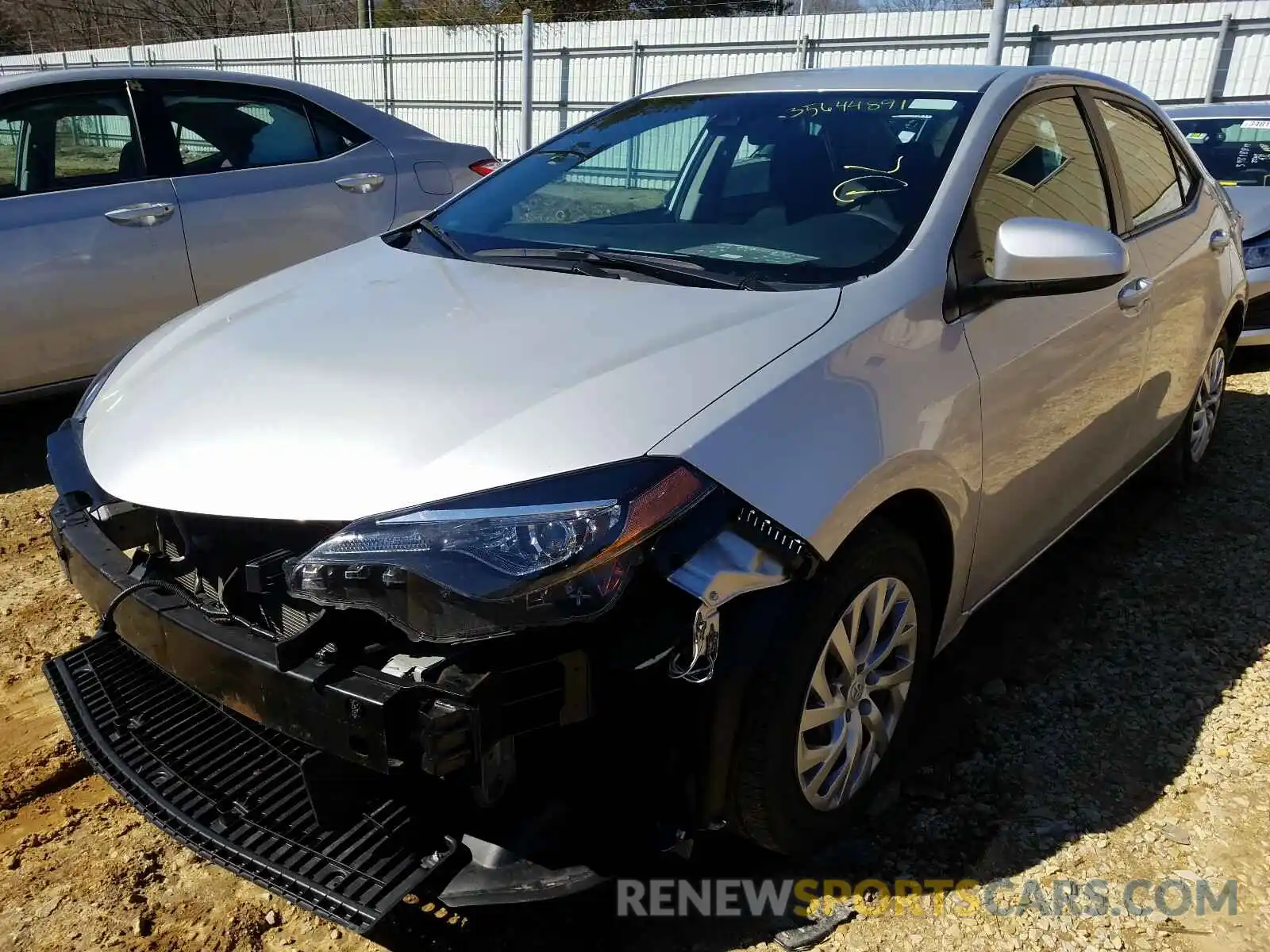 2 Photograph of a damaged car 5YFBURHE7KP888286 TOYOTA COROLLA 2019