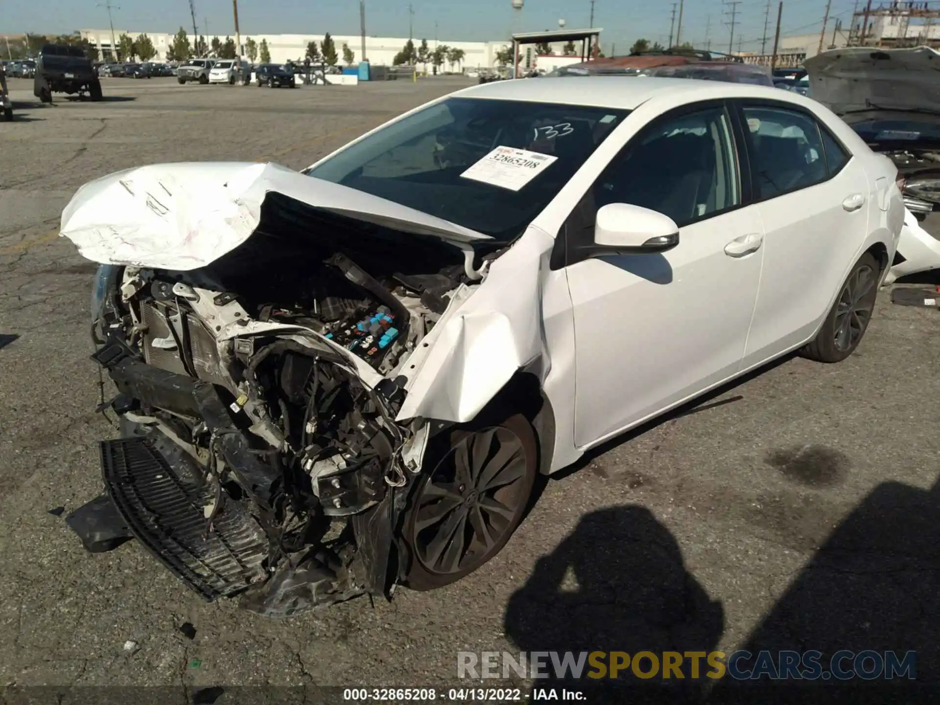 2 Photograph of a damaged car 5YFBURHE7KP895402 TOYOTA COROLLA 2019