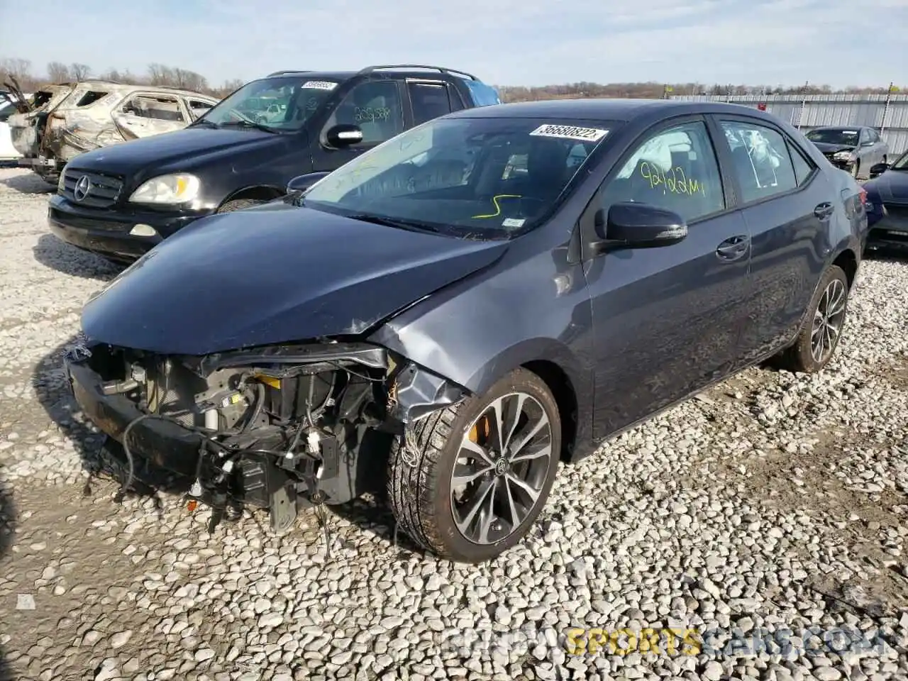 2 Photograph of a damaged car 5YFBURHE7KP895545 TOYOTA COROLLA 2019