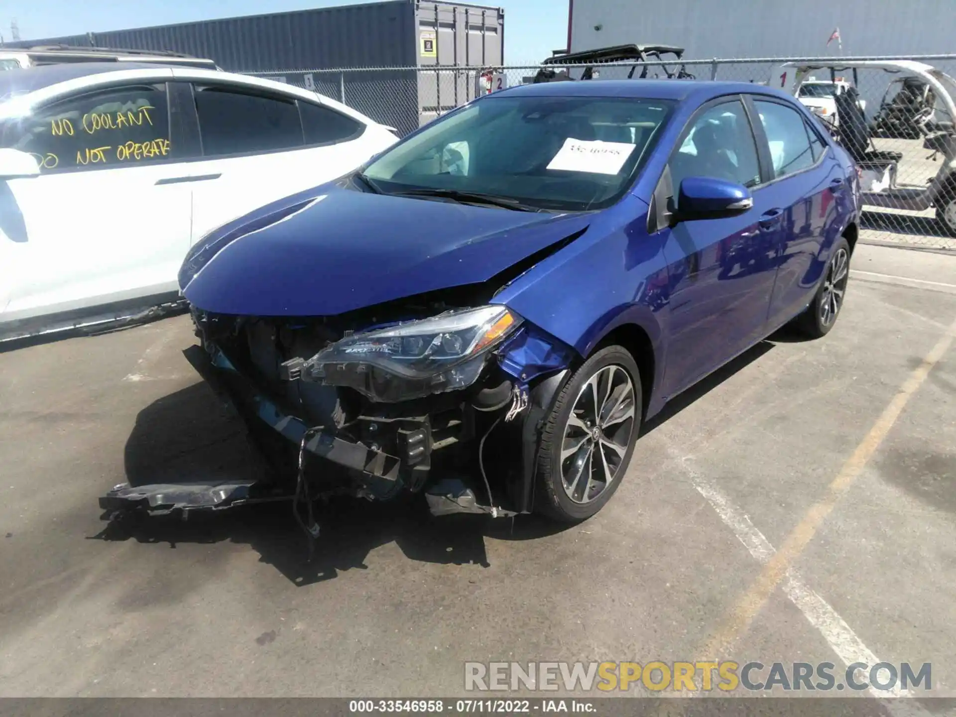 2 Photograph of a damaged car 5YFBURHE7KP898235 TOYOTA COROLLA 2019