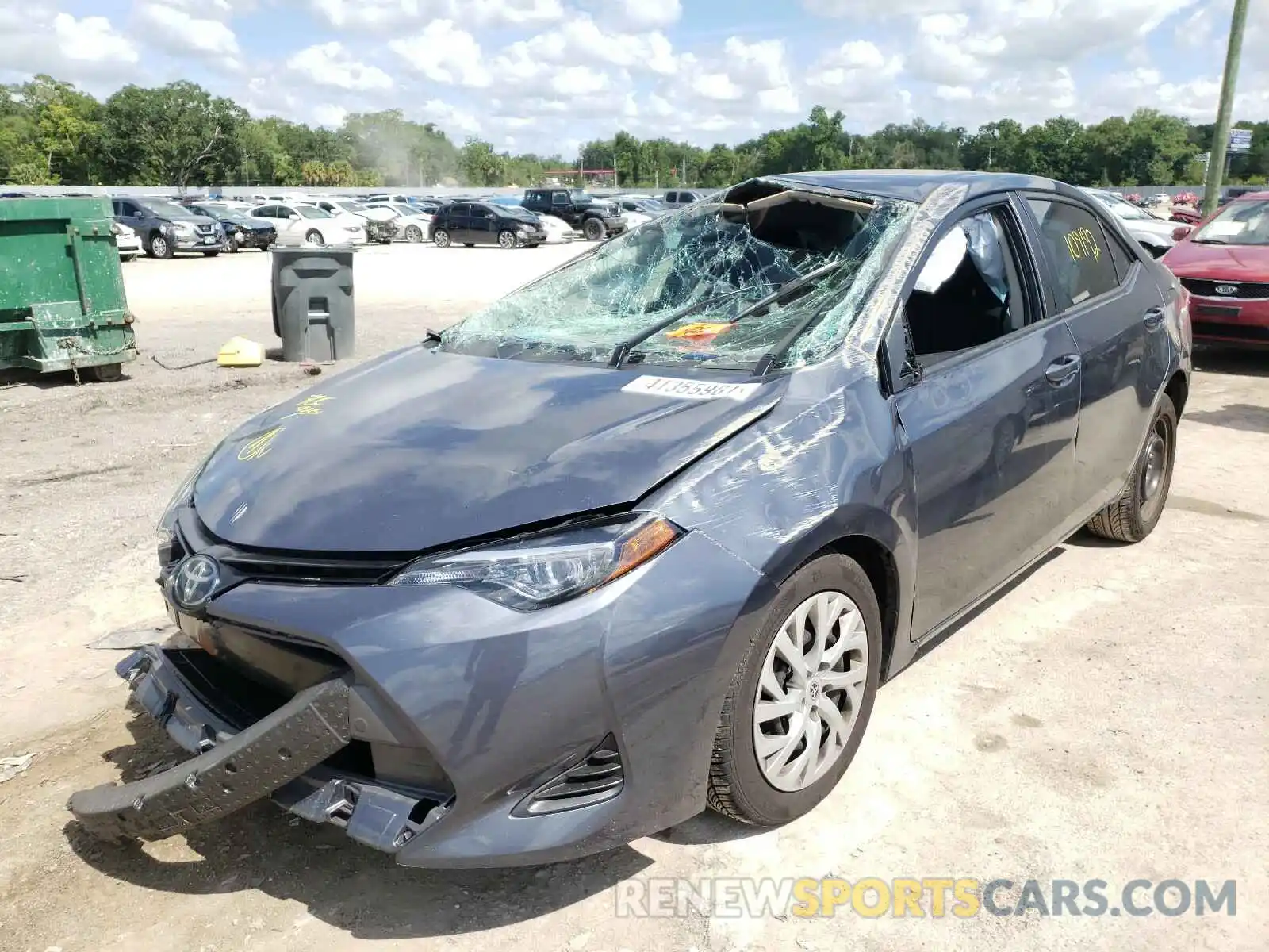 2 Photograph of a damaged car 5YFBURHE7KP904390 TOYOTA COROLLA 2019