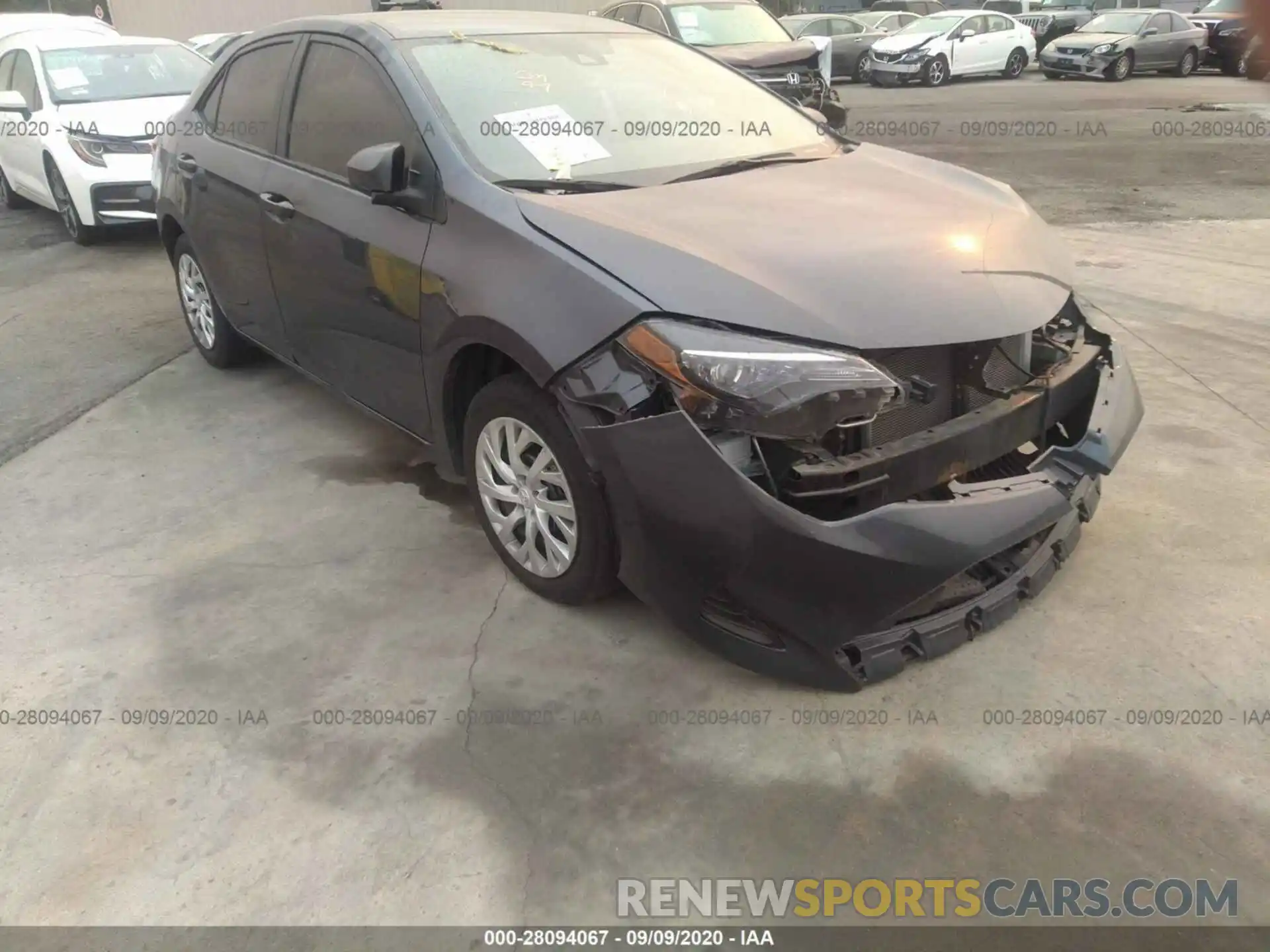 1 Photograph of a damaged car 5YFBURHE7KP910206 TOYOTA COROLLA 2019