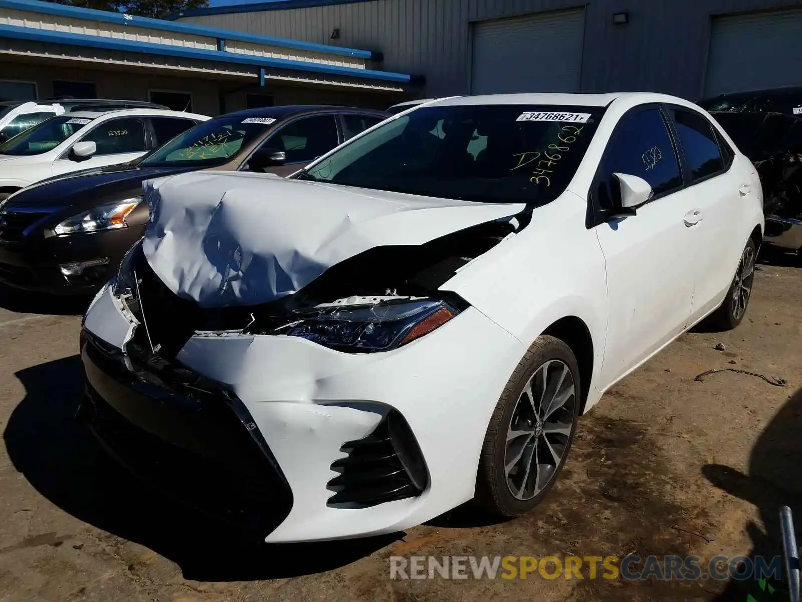 2 Photograph of a damaged car 5YFBURHE7KP911551 TOYOTA COROLLA 2019