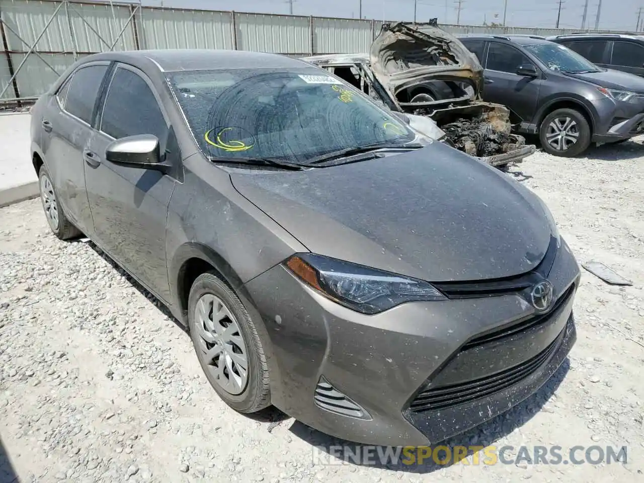 1 Photograph of a damaged car 5YFBURHE7KP912473 TOYOTA COROLLA 2019