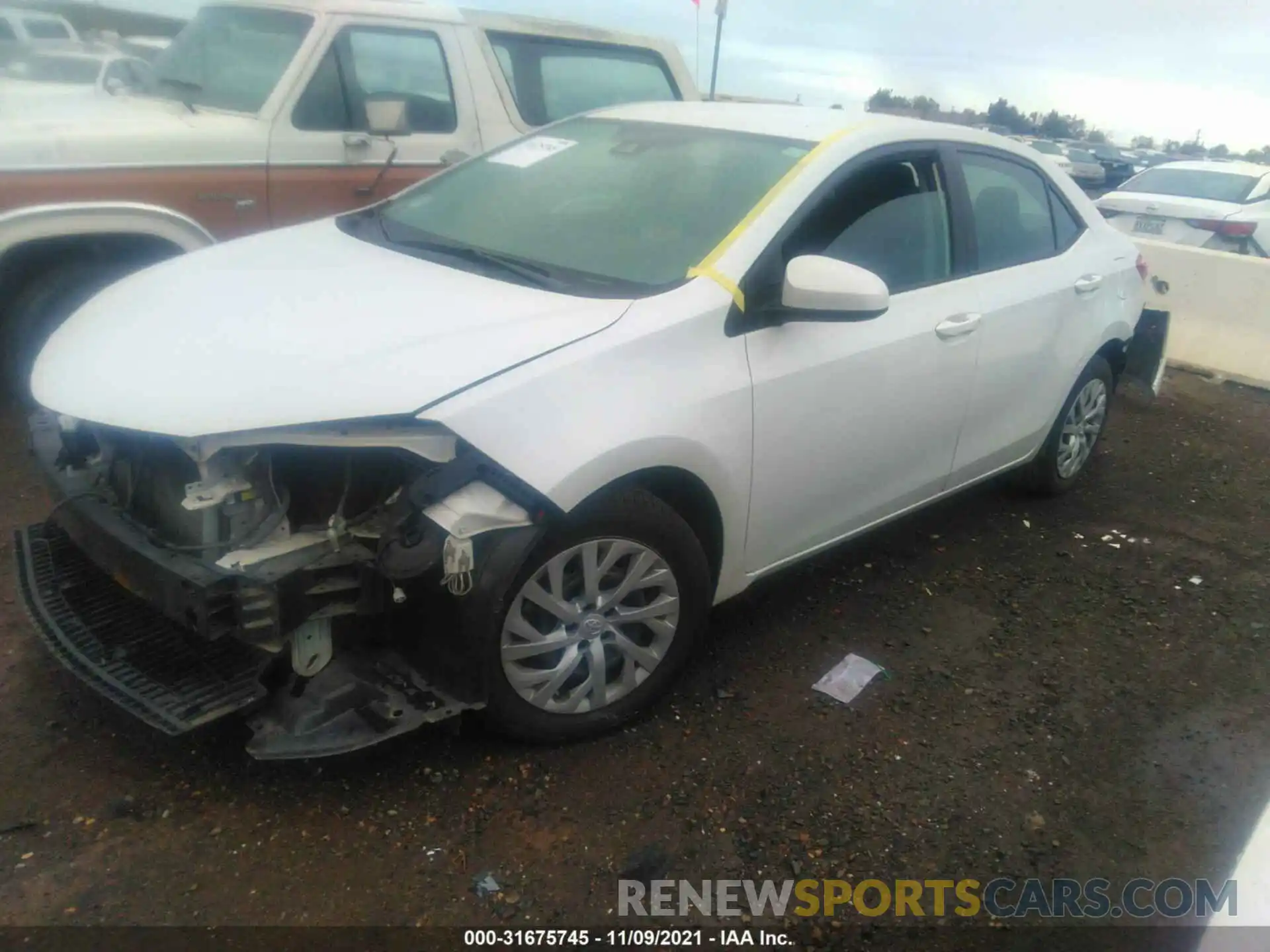 2 Photograph of a damaged car 5YFBURHE7KP916586 TOYOTA COROLLA 2019