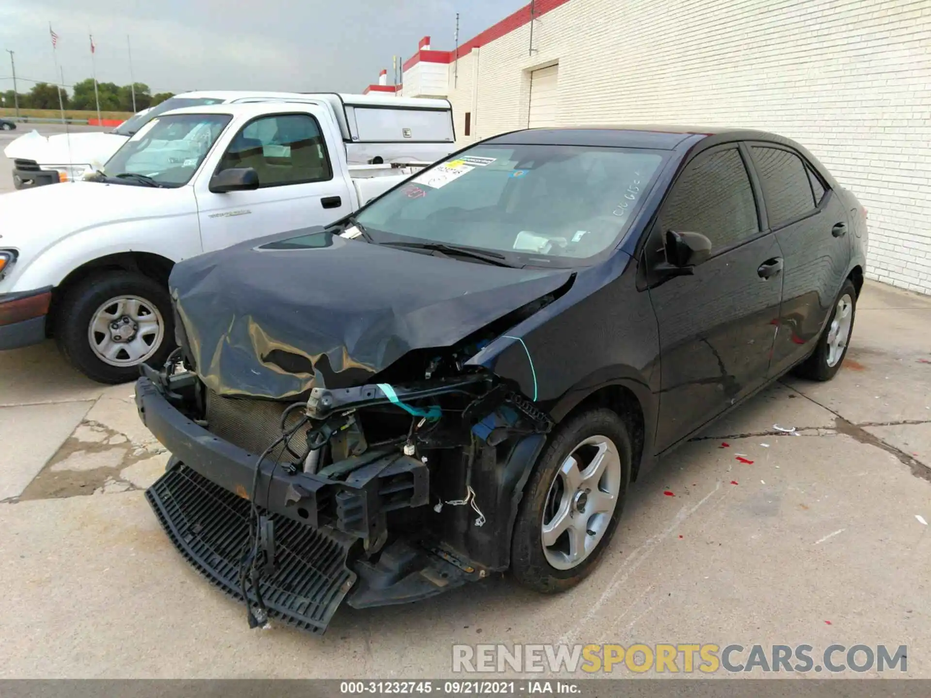 2 Photograph of a damaged car 5YFBURHE7KP916913 TOYOTA COROLLA 2019