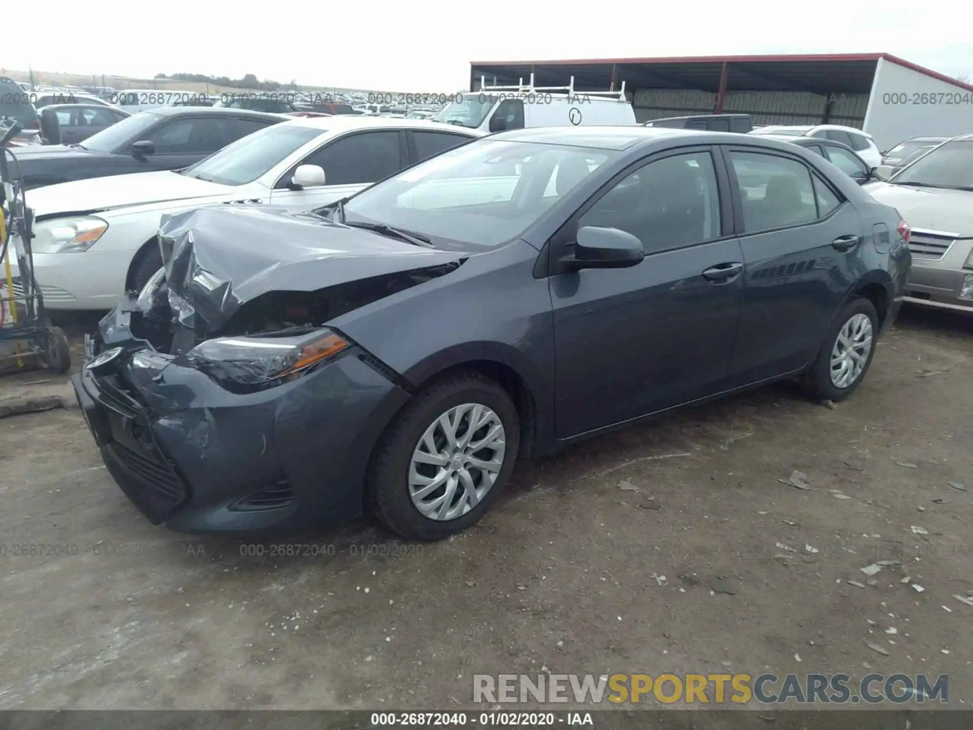 2 Photograph of a damaged car 5YFBURHE7KP918225 TOYOTA COROLLA 2019