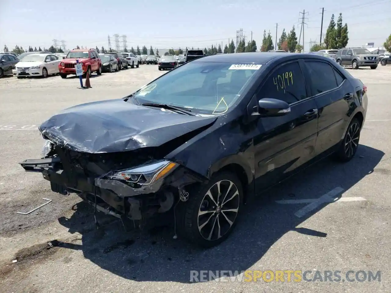 2 Photograph of a damaged car 5YFBURHE7KP919083 TOYOTA COROLLA 2019