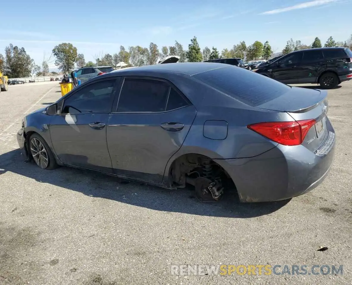 2 Photograph of a damaged car 5YFBURHE7KP919410 TOYOTA COROLLA 2019