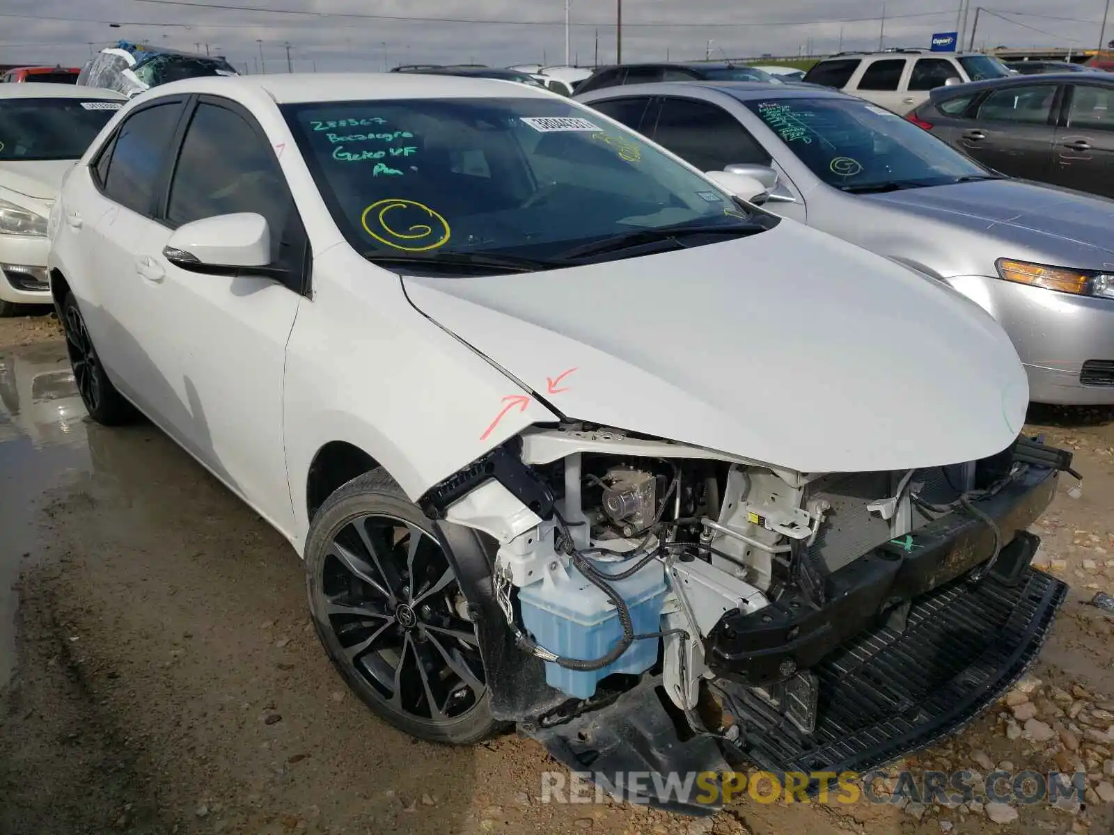 1 Photograph of a damaged car 5YFBURHE7KP922226 TOYOTA COROLLA 2019