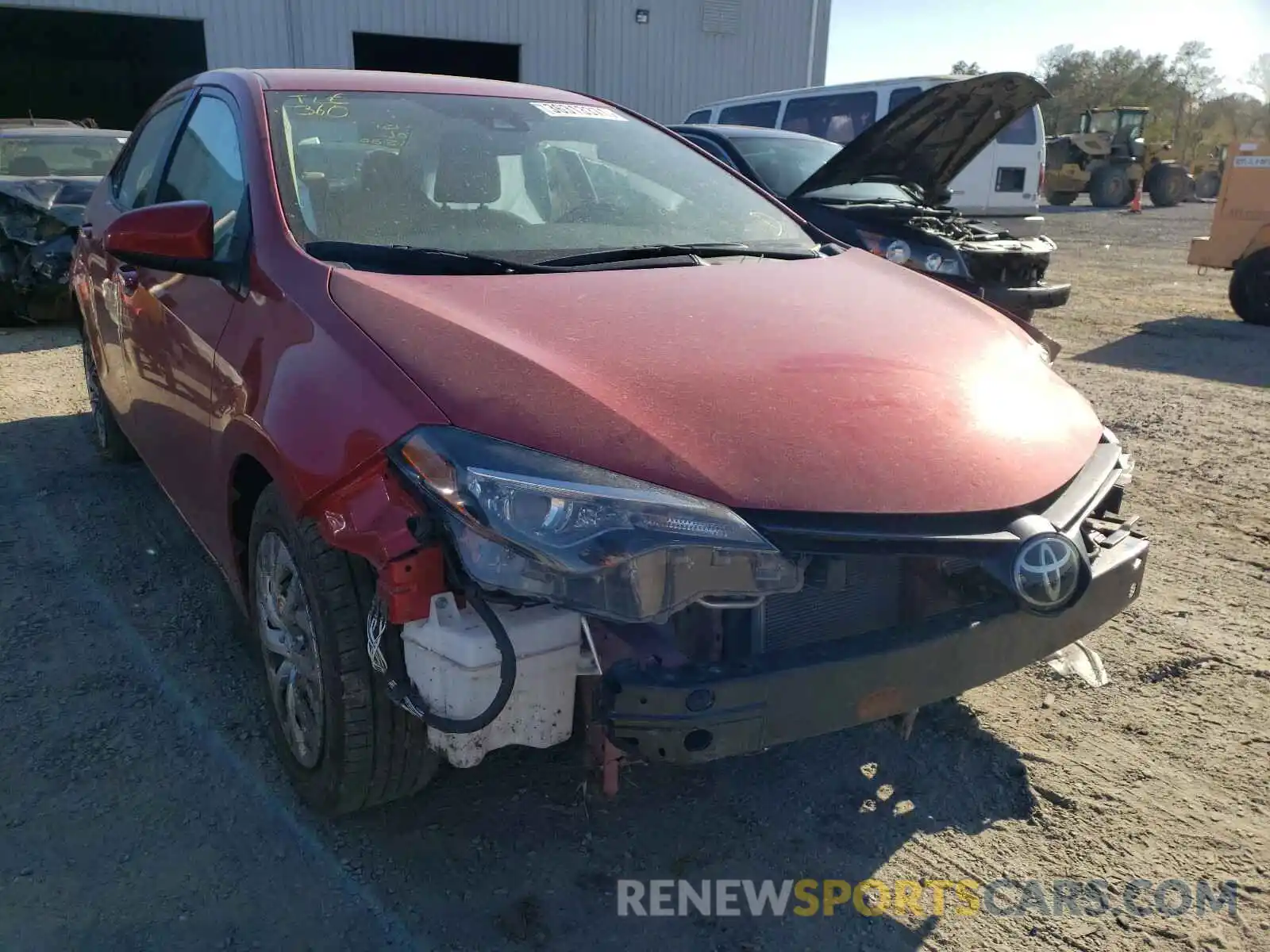 1 Photograph of a damaged car 5YFBURHE7KP924817 TOYOTA COROLLA 2019