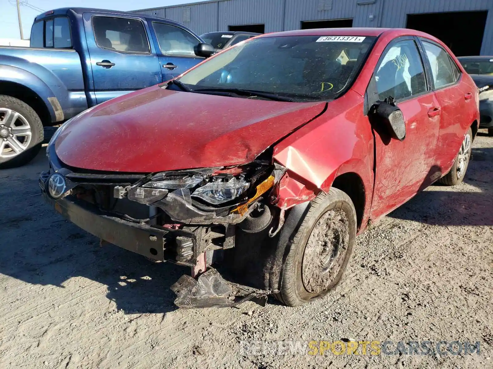 2 Photograph of a damaged car 5YFBURHE7KP924817 TOYOTA COROLLA 2019