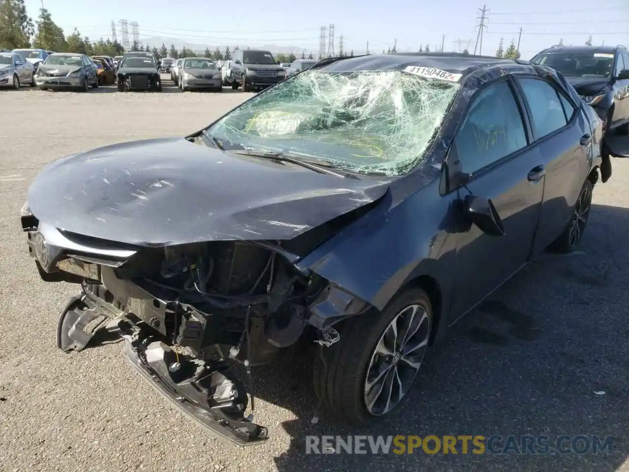 2 Photograph of a damaged car 5YFBURHE7KP926079 TOYOTA COROLLA 2019