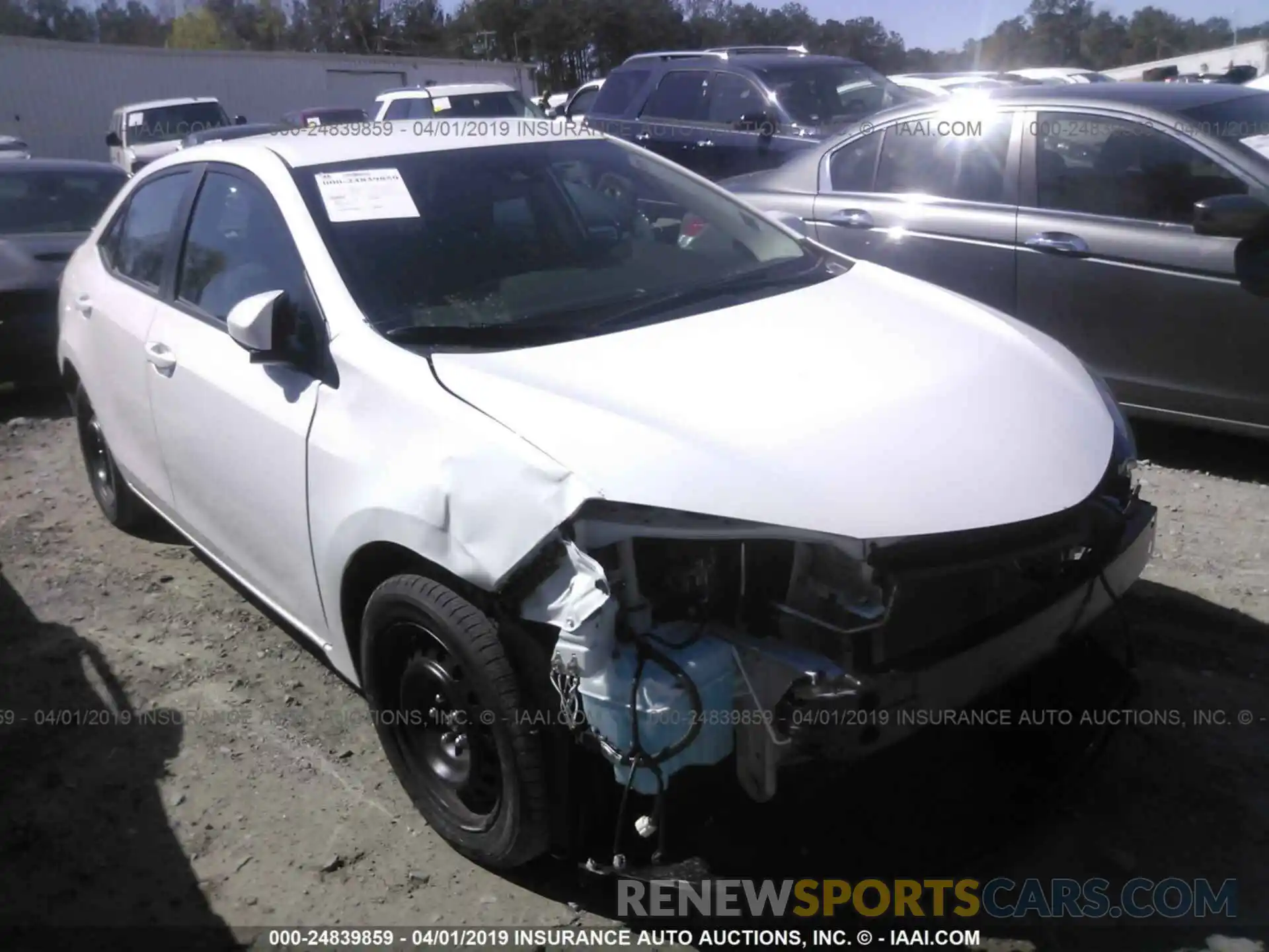 1 Photograph of a damaged car 5YFBURHE7KP927314 TOYOTA COROLLA 2019