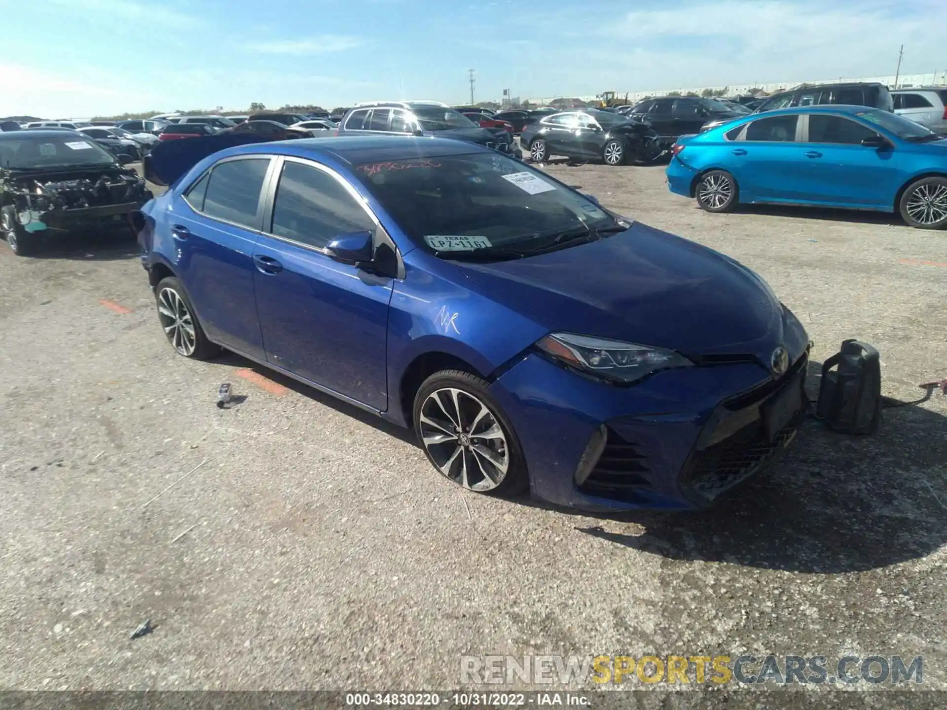 1 Photograph of a damaged car 5YFBURHE7KP927636 TOYOTA COROLLA 2019