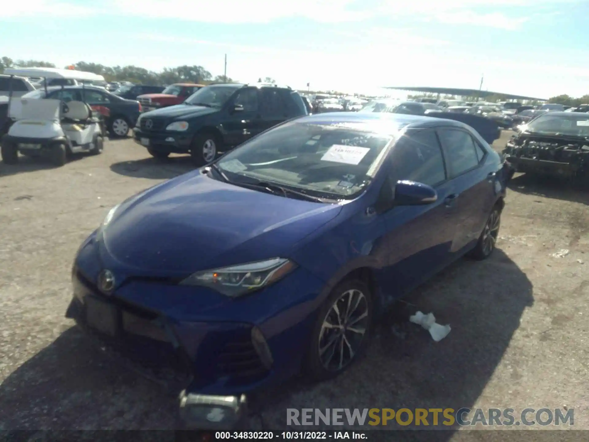 2 Photograph of a damaged car 5YFBURHE7KP927636 TOYOTA COROLLA 2019