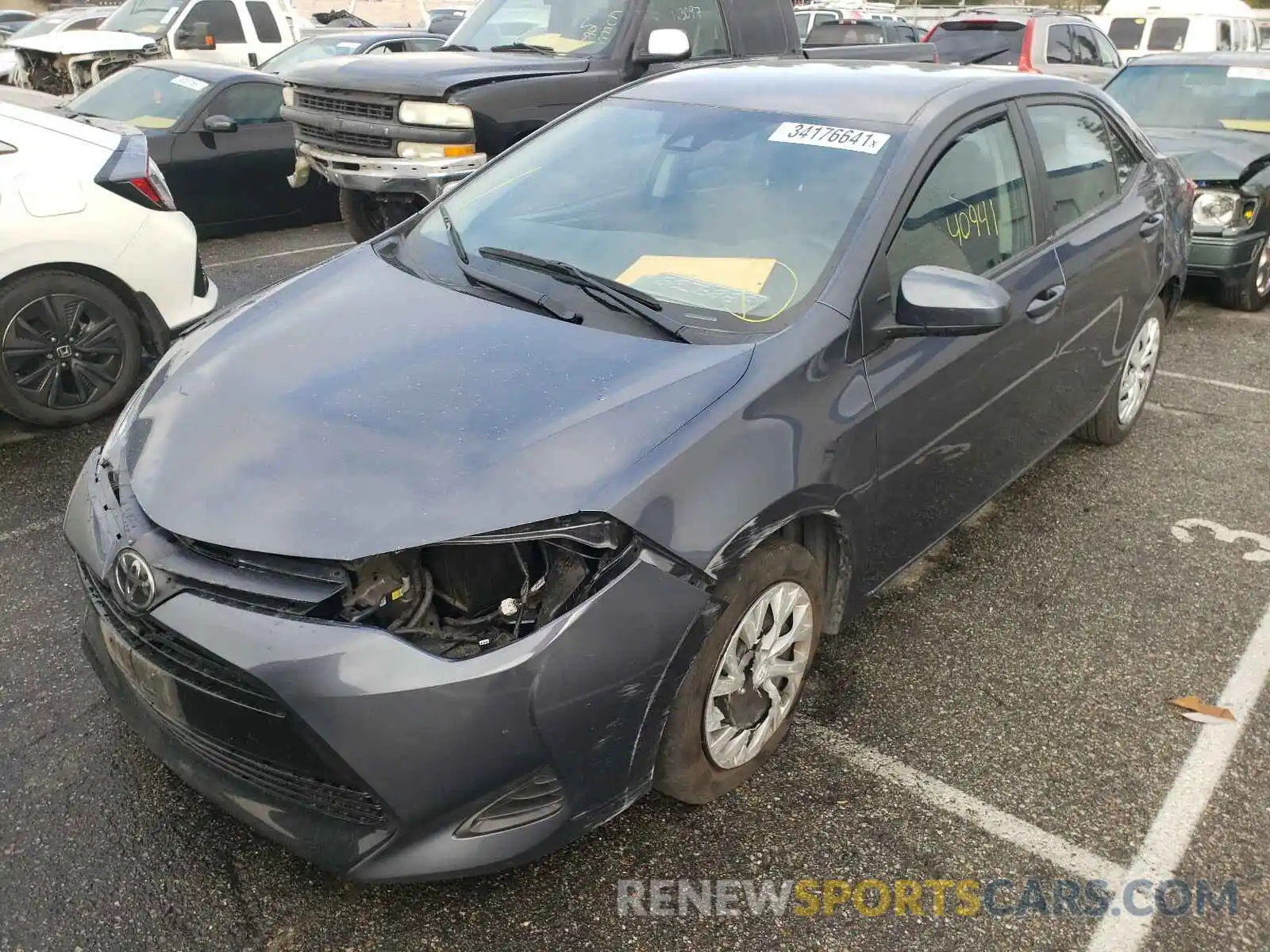 2 Photograph of a damaged car 5YFBURHE7KP931511 TOYOTA COROLLA 2019