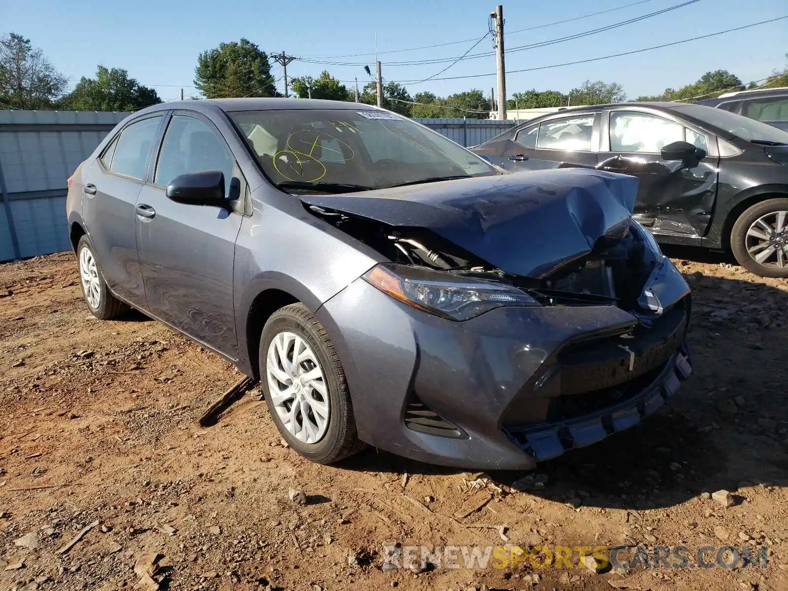 1 Photograph of a damaged car 5YFBURHE7KP935283 TOYOTA COROLLA 2019