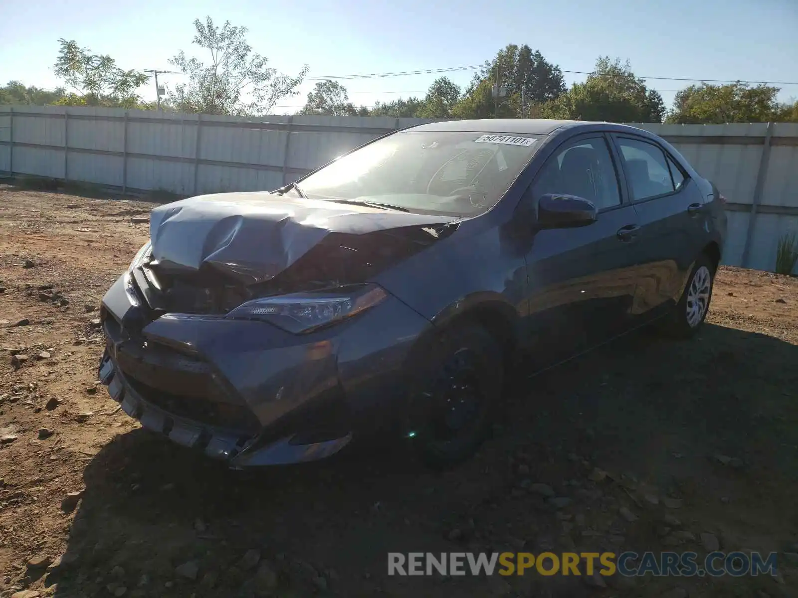 2 Photograph of a damaged car 5YFBURHE7KP935283 TOYOTA COROLLA 2019