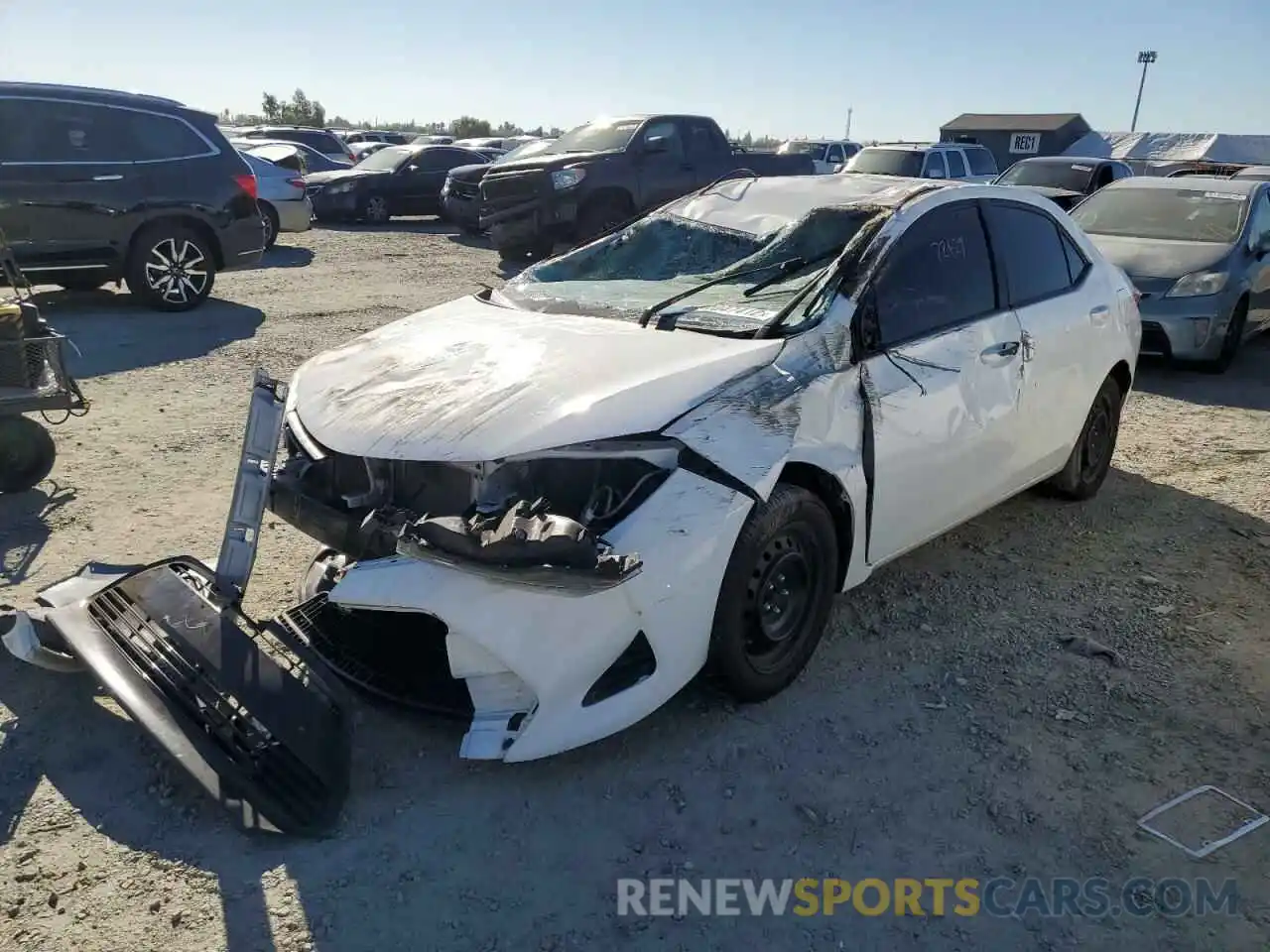 2 Photograph of a damaged car 5YFBURHE7KP935672 TOYOTA COROLLA 2019