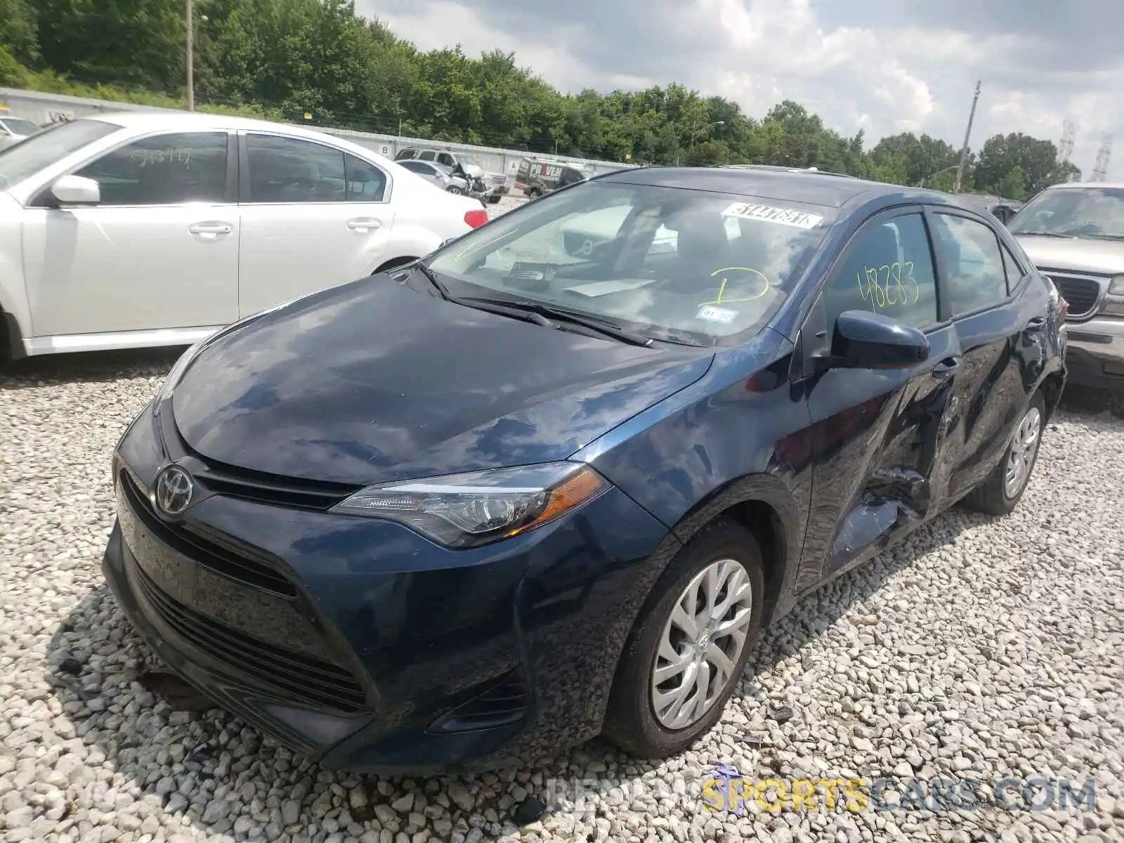 2 Photograph of a damaged car 5YFBURHE7KP941312 TOYOTA COROLLA 2019