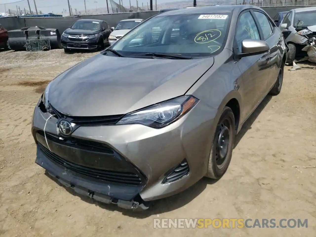 2 Photograph of a damaged car 5YFBURHE7KP941343 TOYOTA COROLLA 2019