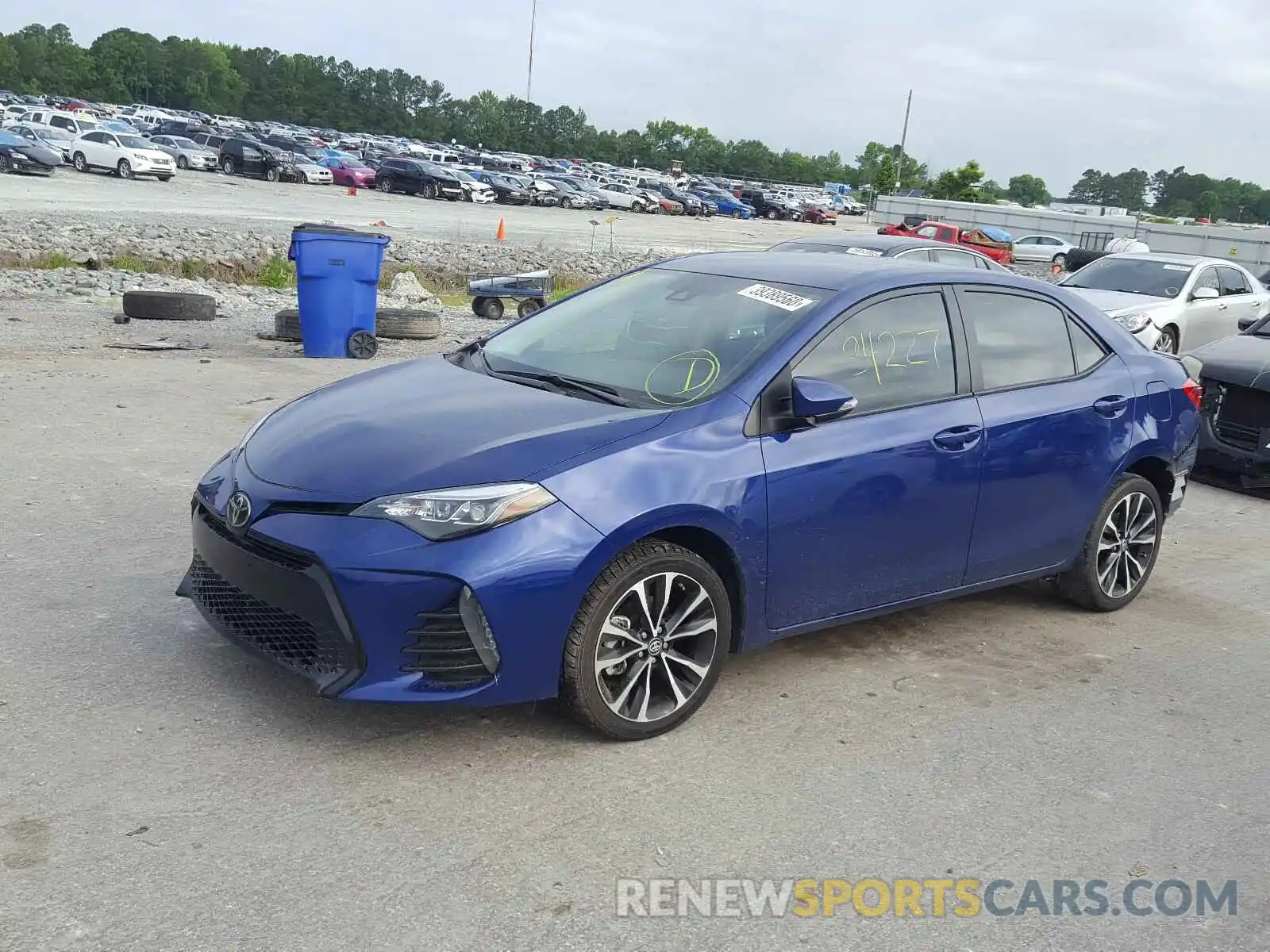 2 Photograph of a damaged car 5YFBURHE7KP943500 TOYOTA COROLLA 2019