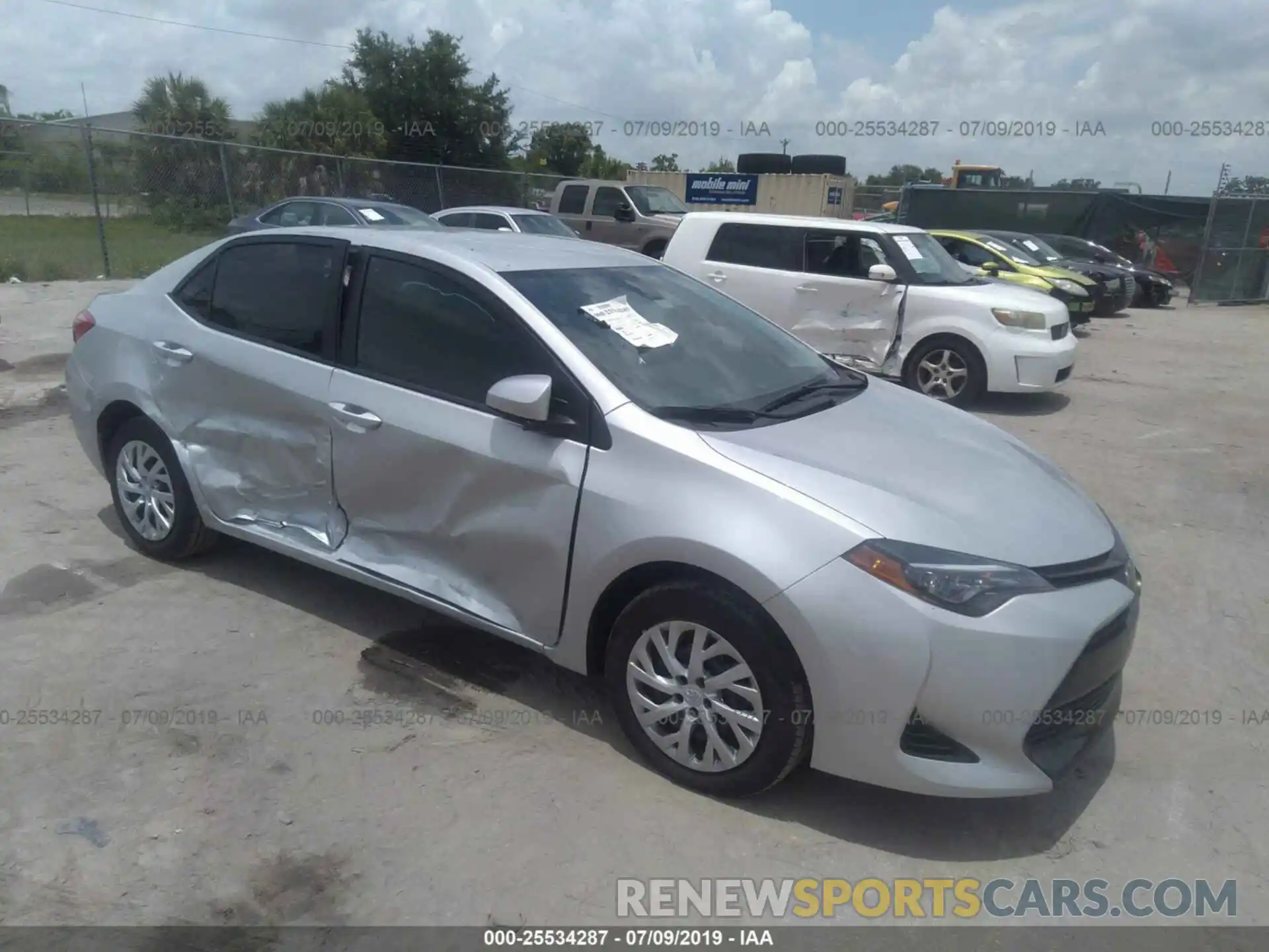 1 Photograph of a damaged car 5YFBURHE7KP943626 TOYOTA COROLLA 2019