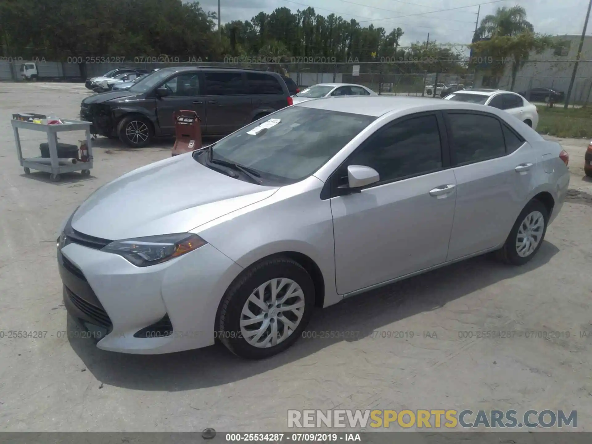 2 Photograph of a damaged car 5YFBURHE7KP943626 TOYOTA COROLLA 2019