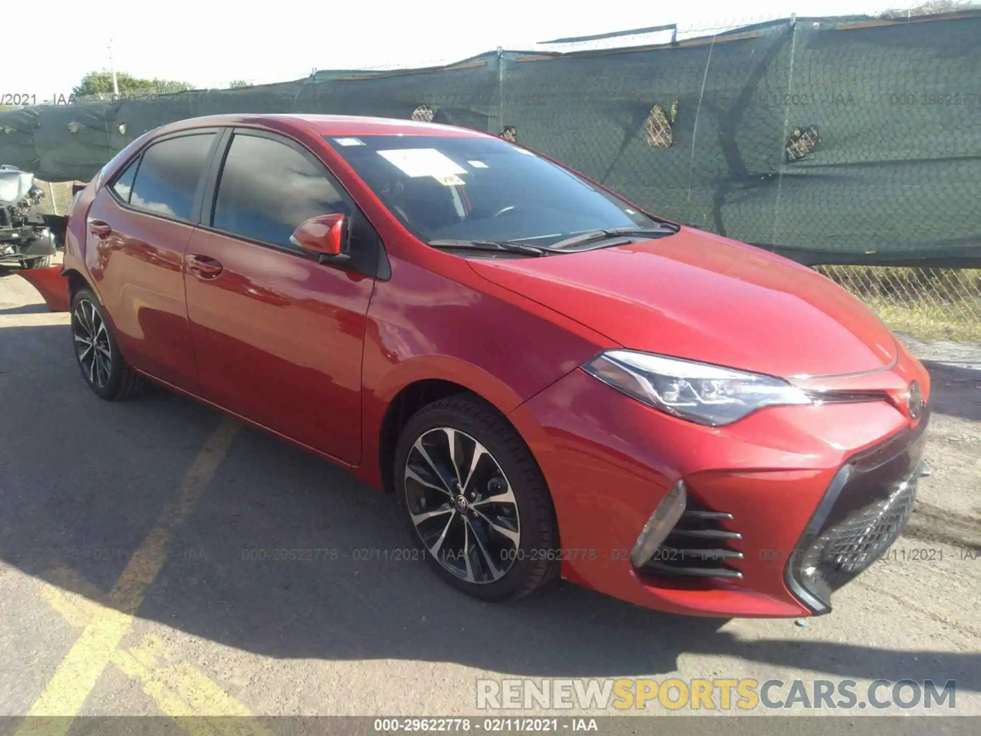 1 Photograph of a damaged car 5YFBURHE7KP945585 TOYOTA COROLLA 2019