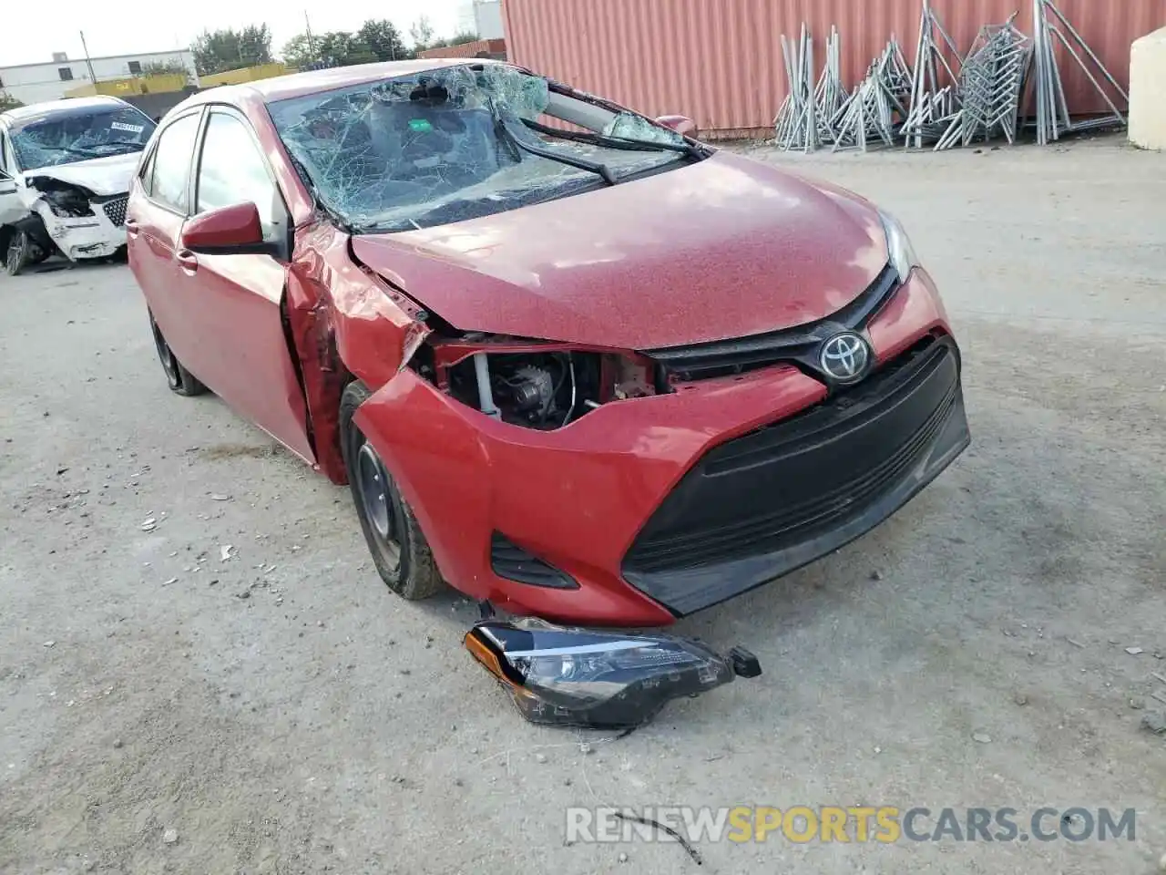 1 Photograph of a damaged car 5YFBURHE7KP947255 TOYOTA COROLLA 2019