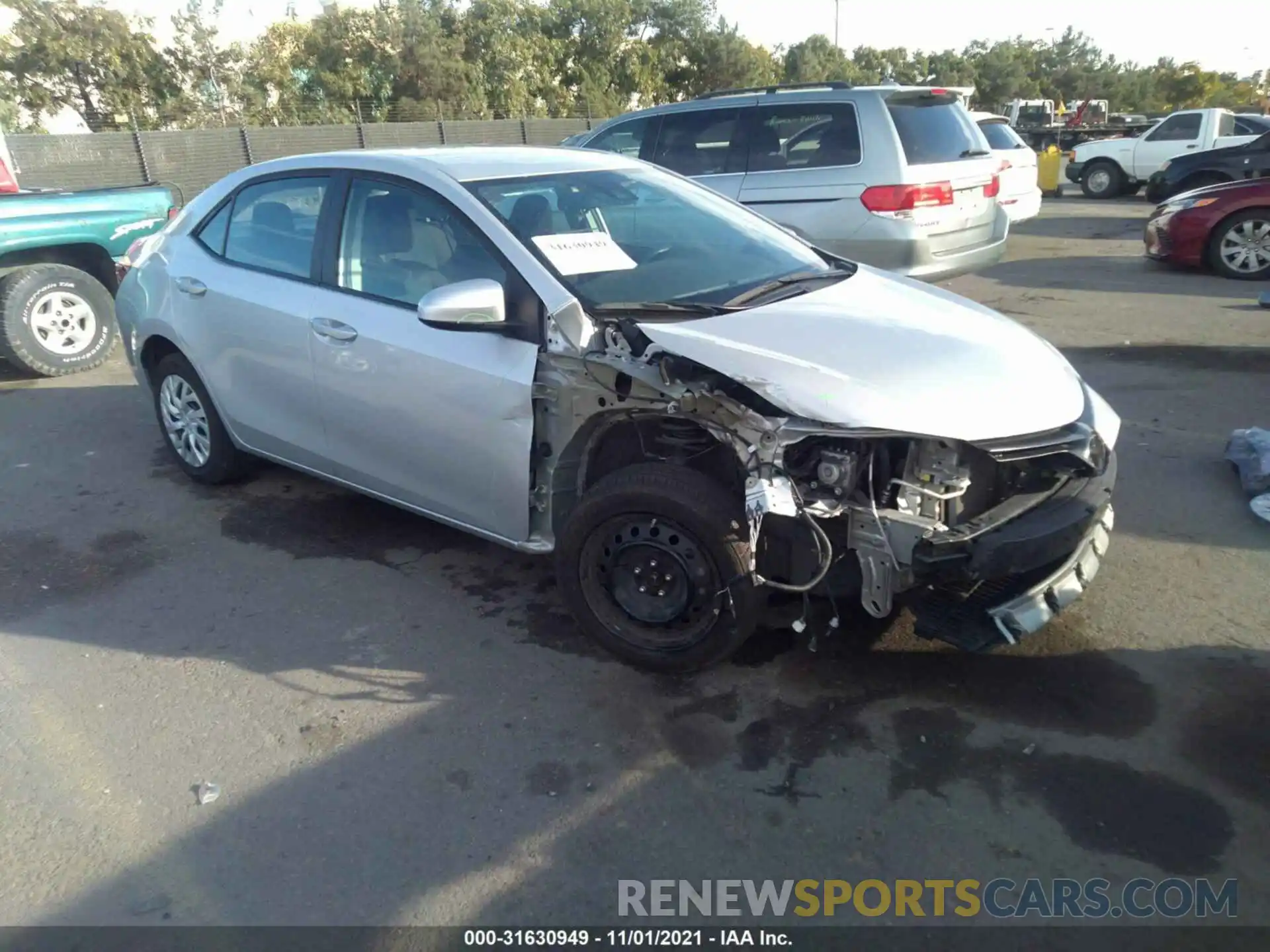 1 Photograph of a damaged car 5YFBURHE7KP949328 TOYOTA COROLLA 2019