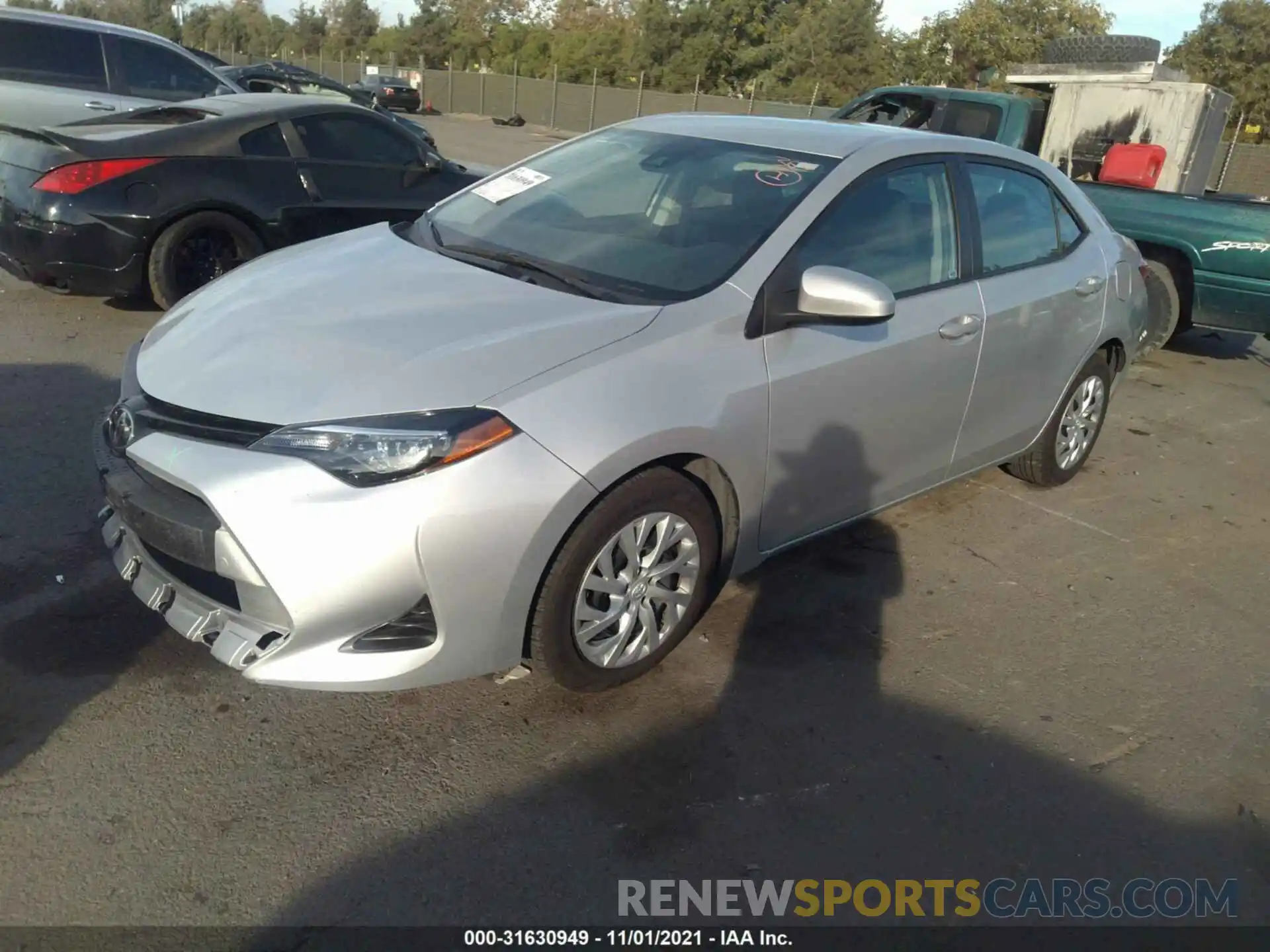 2 Photograph of a damaged car 5YFBURHE7KP949328 TOYOTA COROLLA 2019