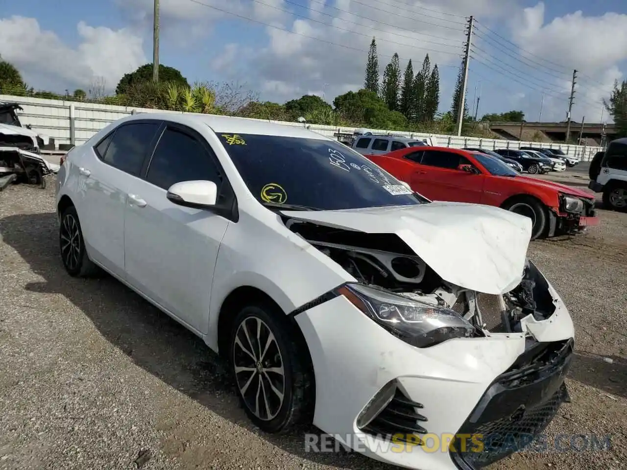 1 Photograph of a damaged car 5YFBURHE8KP861503 TOYOTA COROLLA 2019