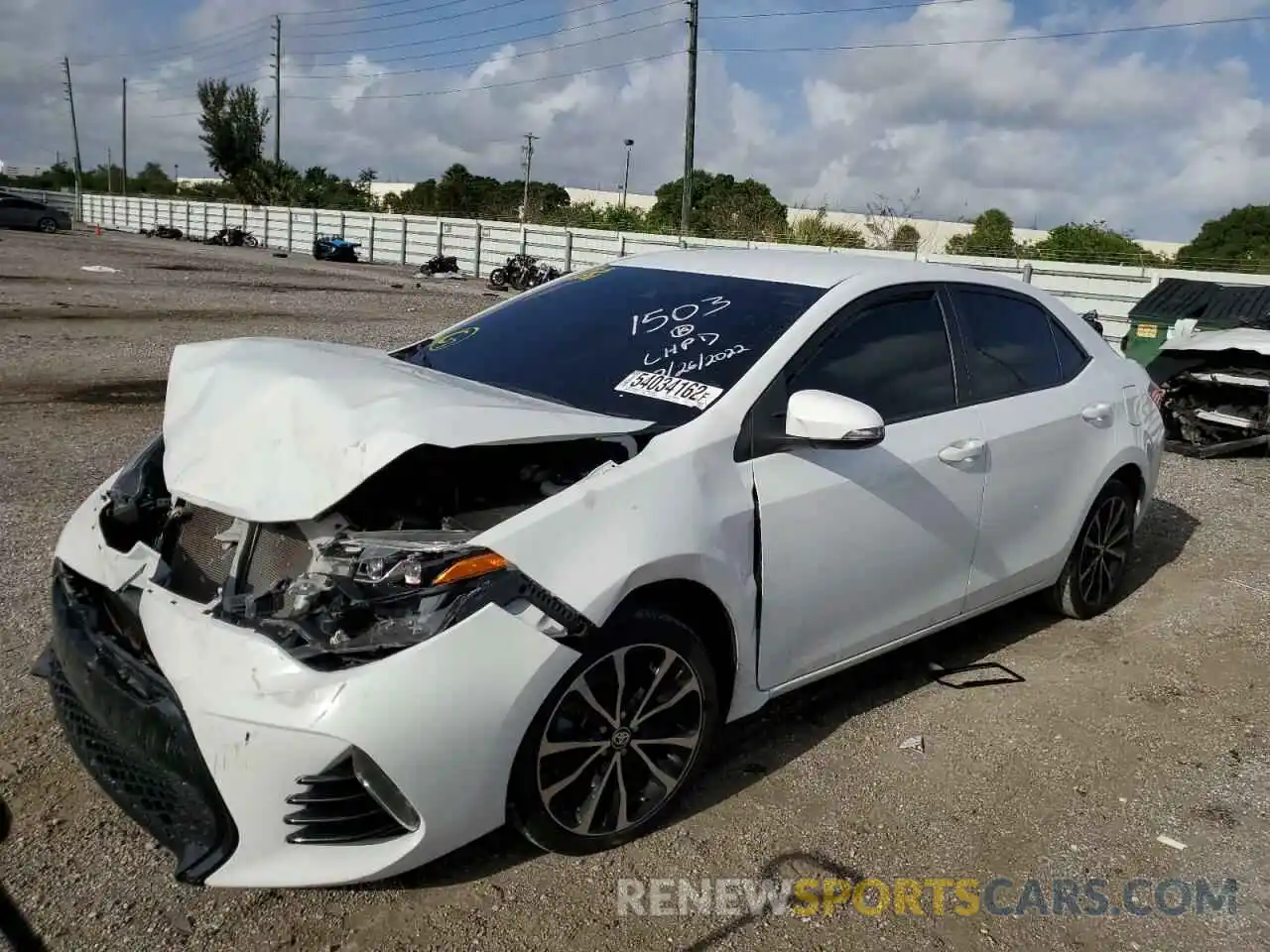 2 Photograph of a damaged car 5YFBURHE8KP861503 TOYOTA COROLLA 2019