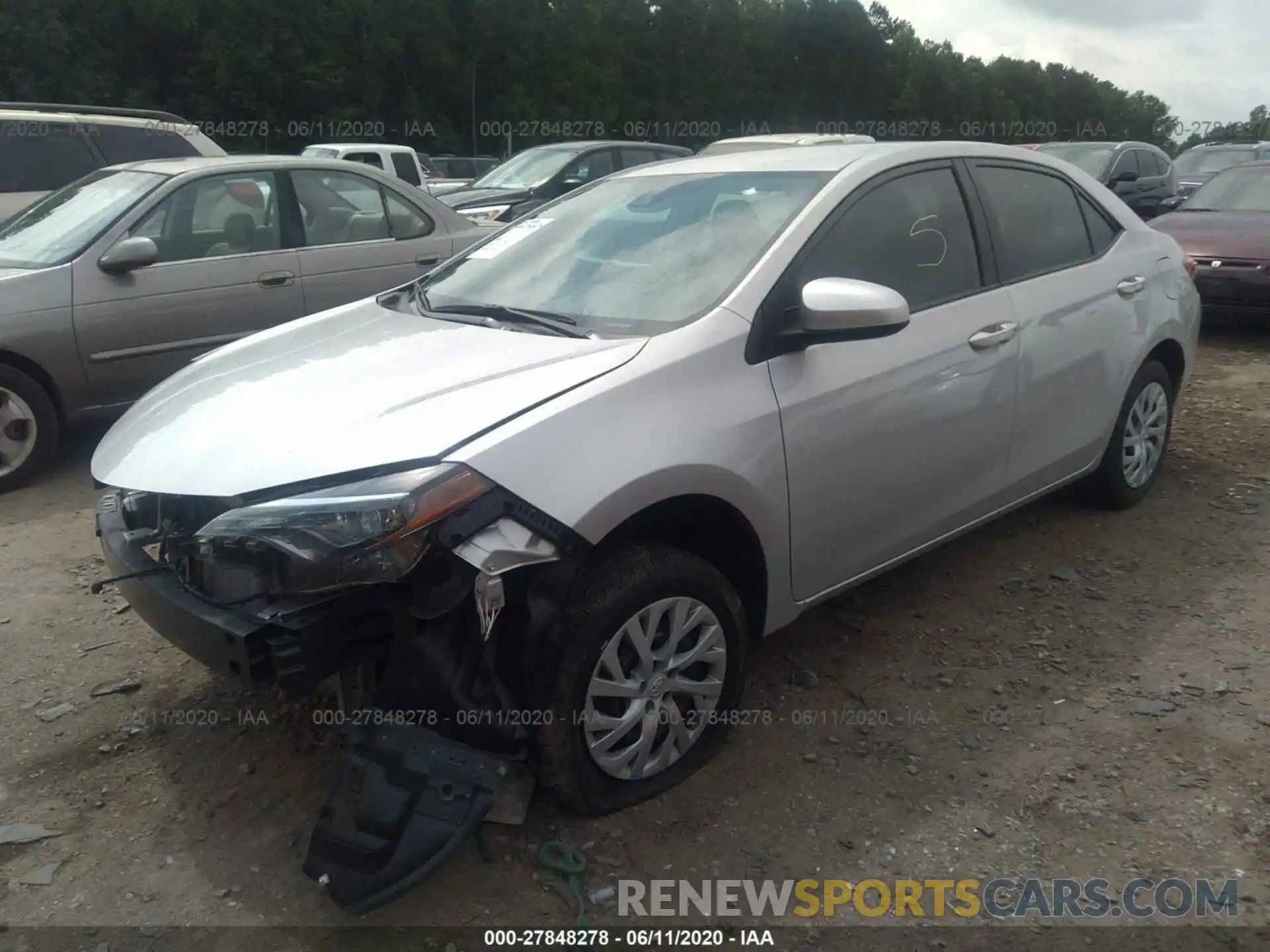 2 Photograph of a damaged car 5YFBURHE8KP863557 TOYOTA COROLLA 2019