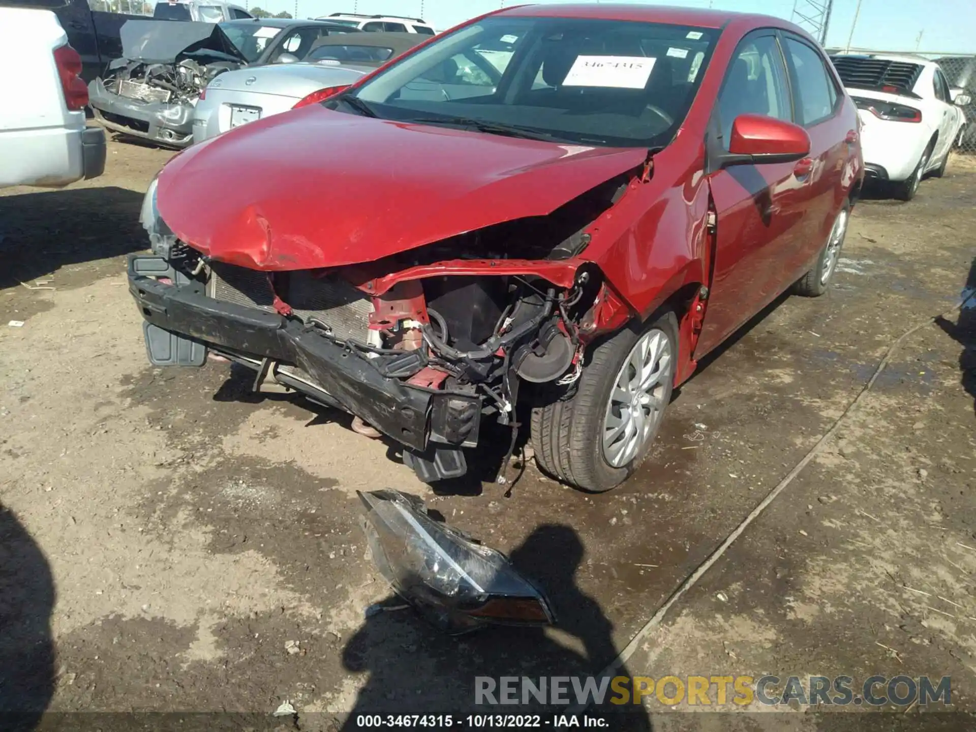 2 Photograph of a damaged car 5YFBURHE8KP865583 TOYOTA COROLLA 2019