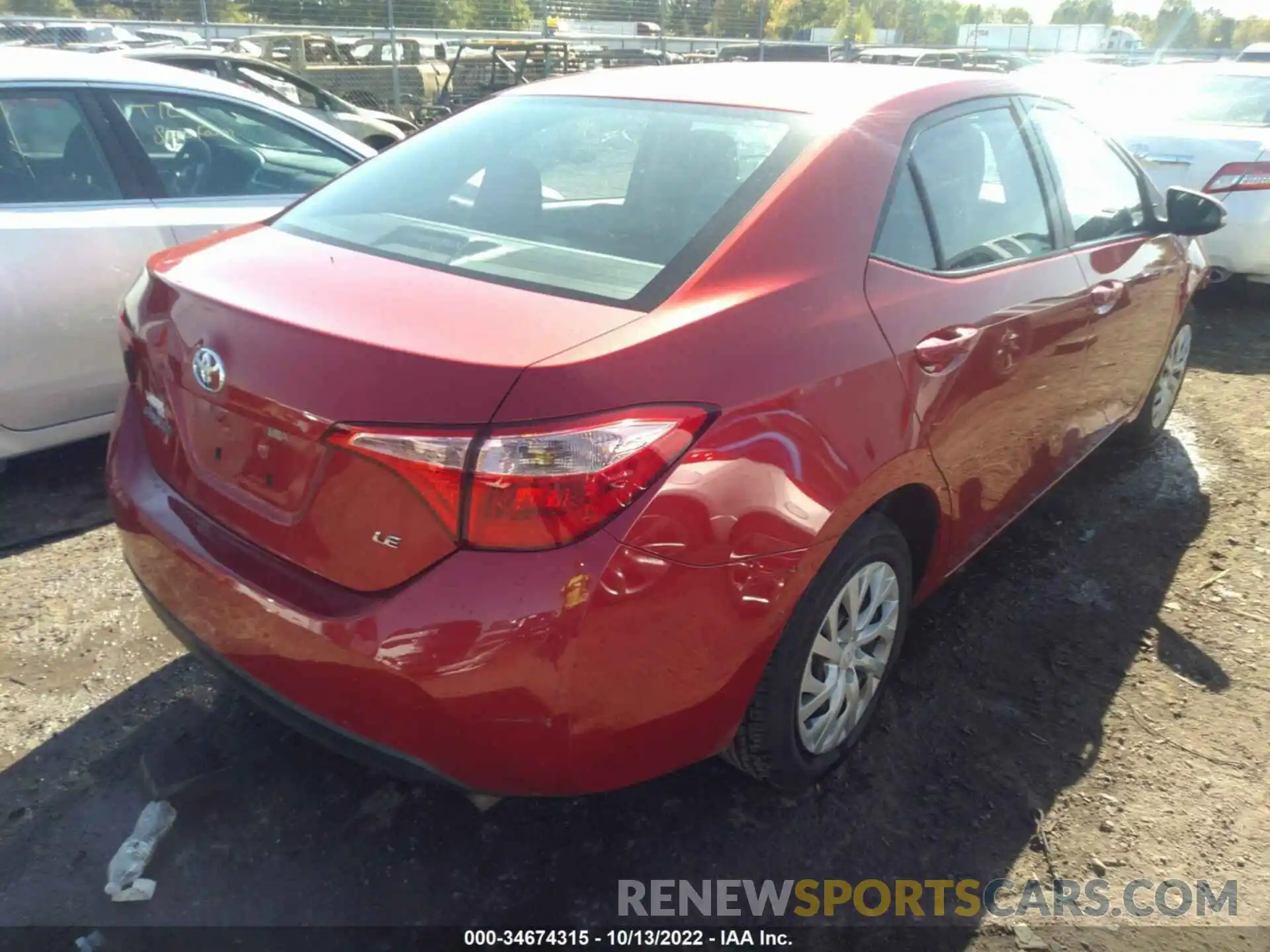 4 Photograph of a damaged car 5YFBURHE8KP865583 TOYOTA COROLLA 2019