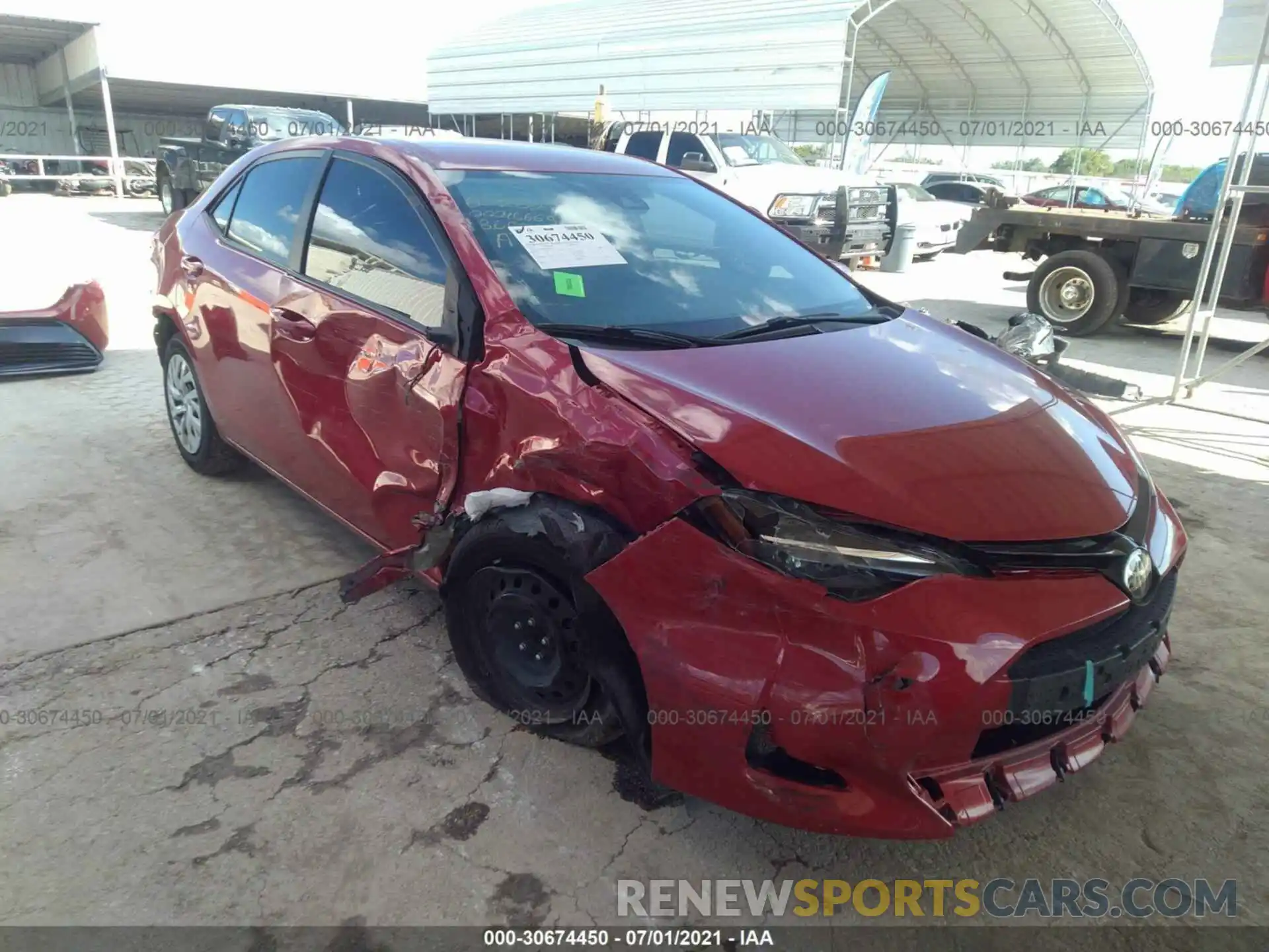 6 Photograph of a damaged car 5YFBURHE8KP865714 TOYOTA COROLLA 2019