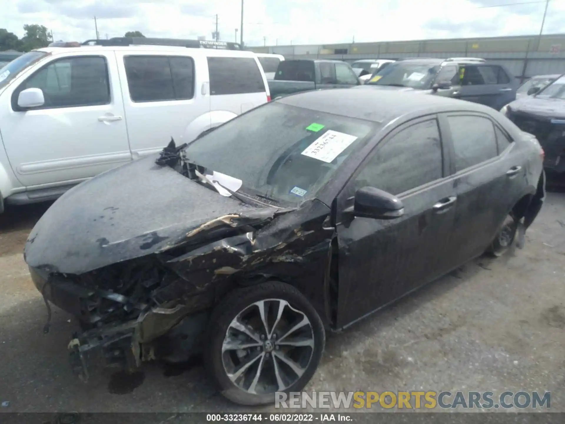 2 Photograph of a damaged car 5YFBURHE8KP867351 TOYOTA COROLLA 2019