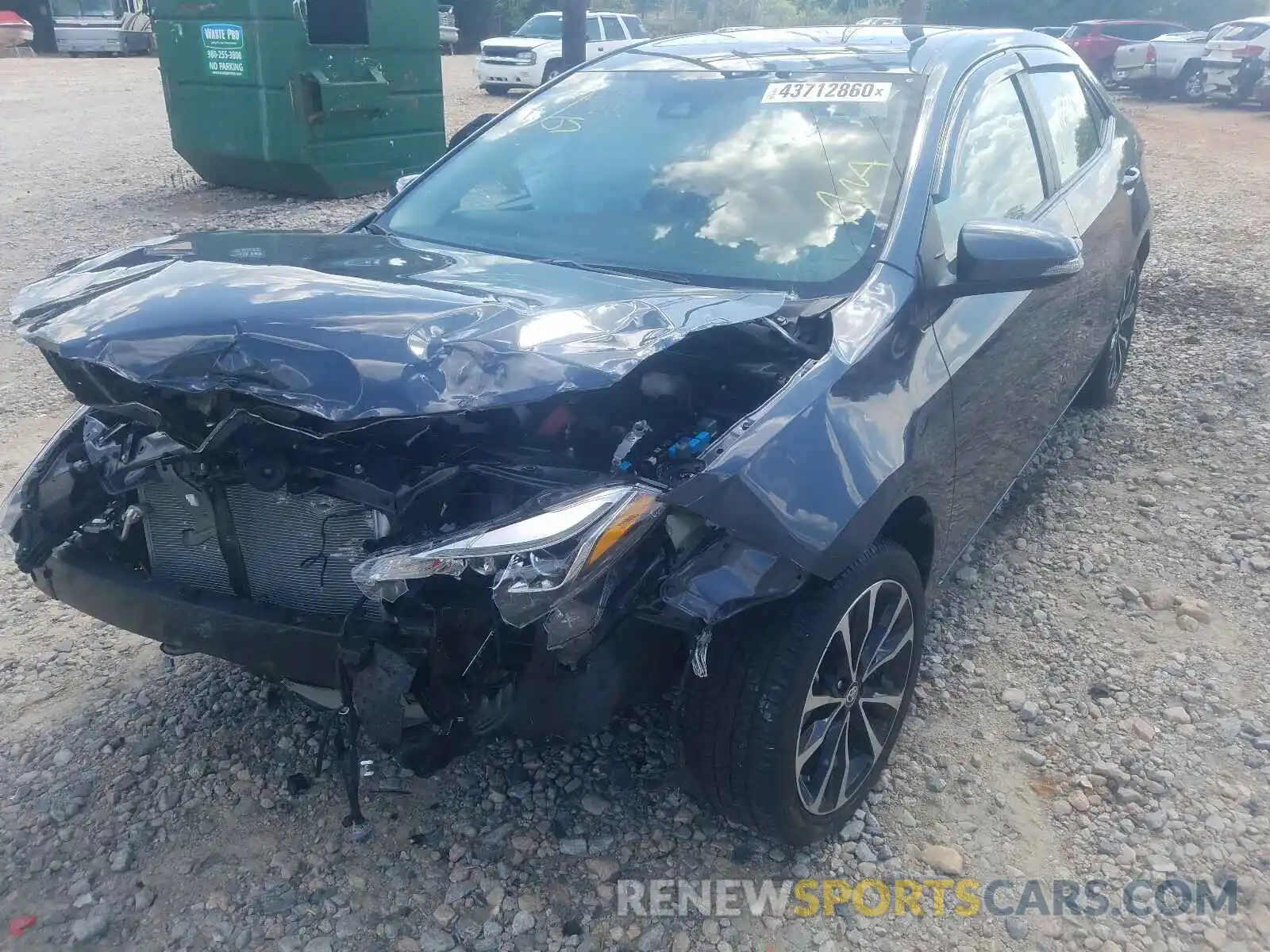 2 Photograph of a damaged car 5YFBURHE8KP870685 TOYOTA COROLLA 2019