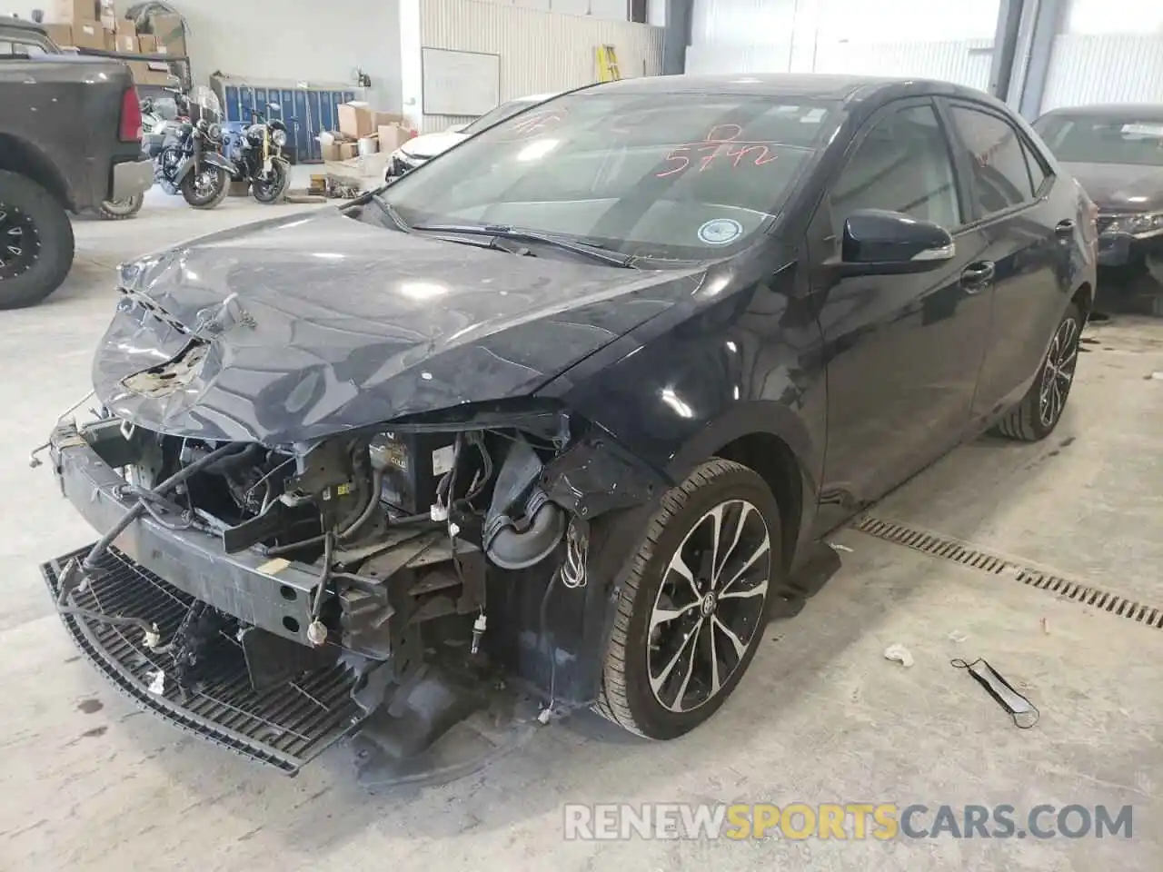 2 Photograph of a damaged car 5YFBURHE8KP875742 TOYOTA COROLLA 2019