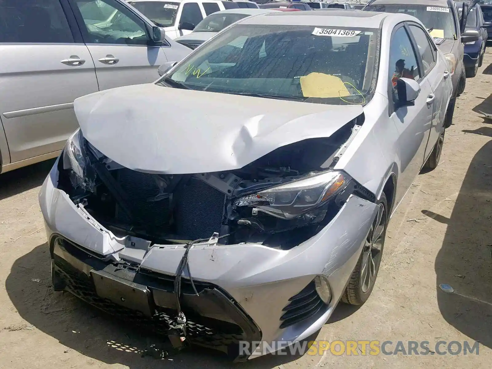 2 Photograph of a damaged car 5YFBURHE8KP877698 TOYOTA COROLLA 2019