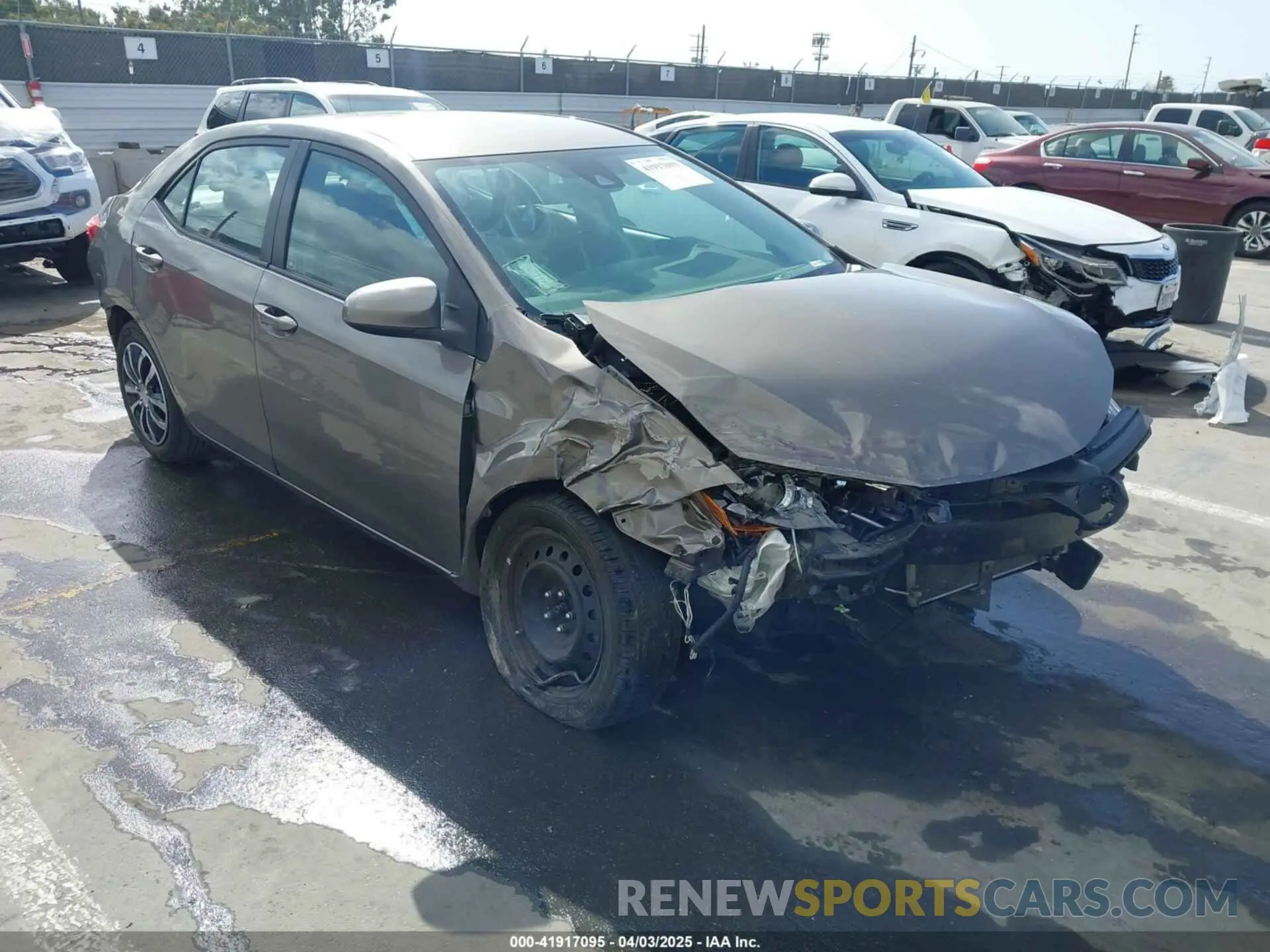 1 Photograph of a damaged car 5YFBURHE8KP892394 TOYOTA COROLLA 2019