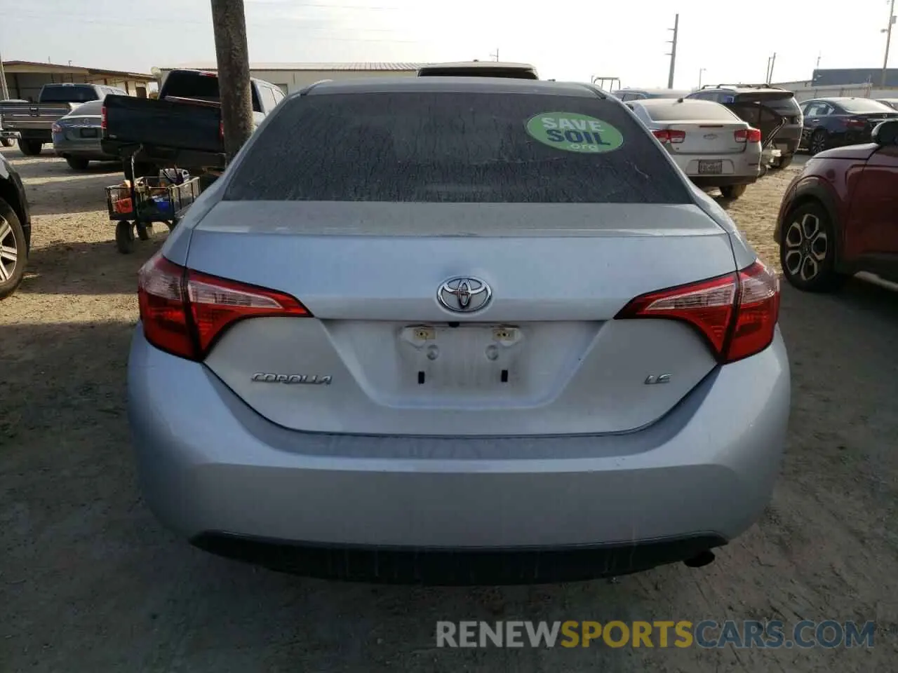 6 Photograph of a damaged car 5YFBURHE8KP893402 TOYOTA COROLLA 2019