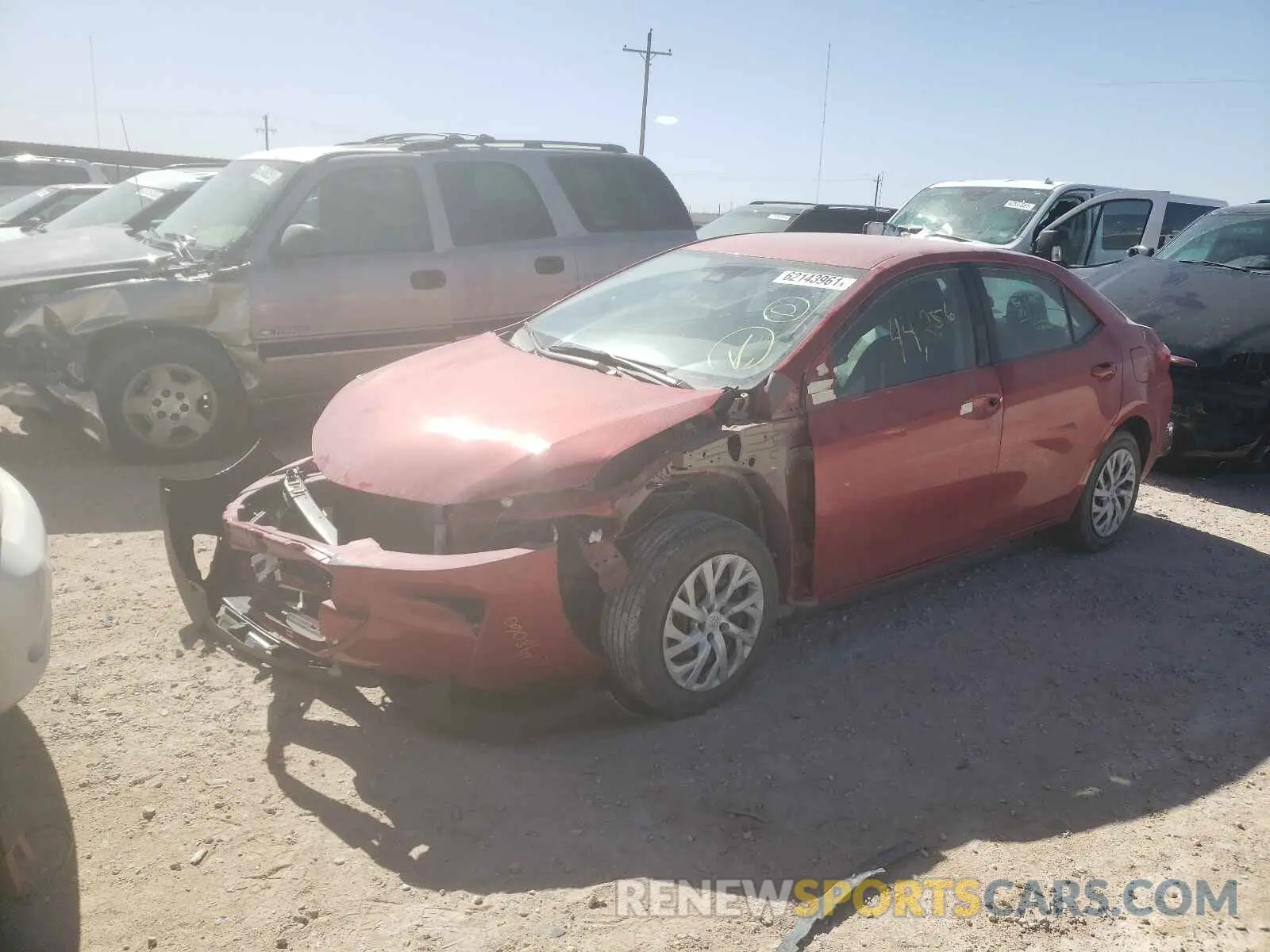 2 Photograph of a damaged car 5YFBURHE8KP896185 TOYOTA COROLLA 2019
