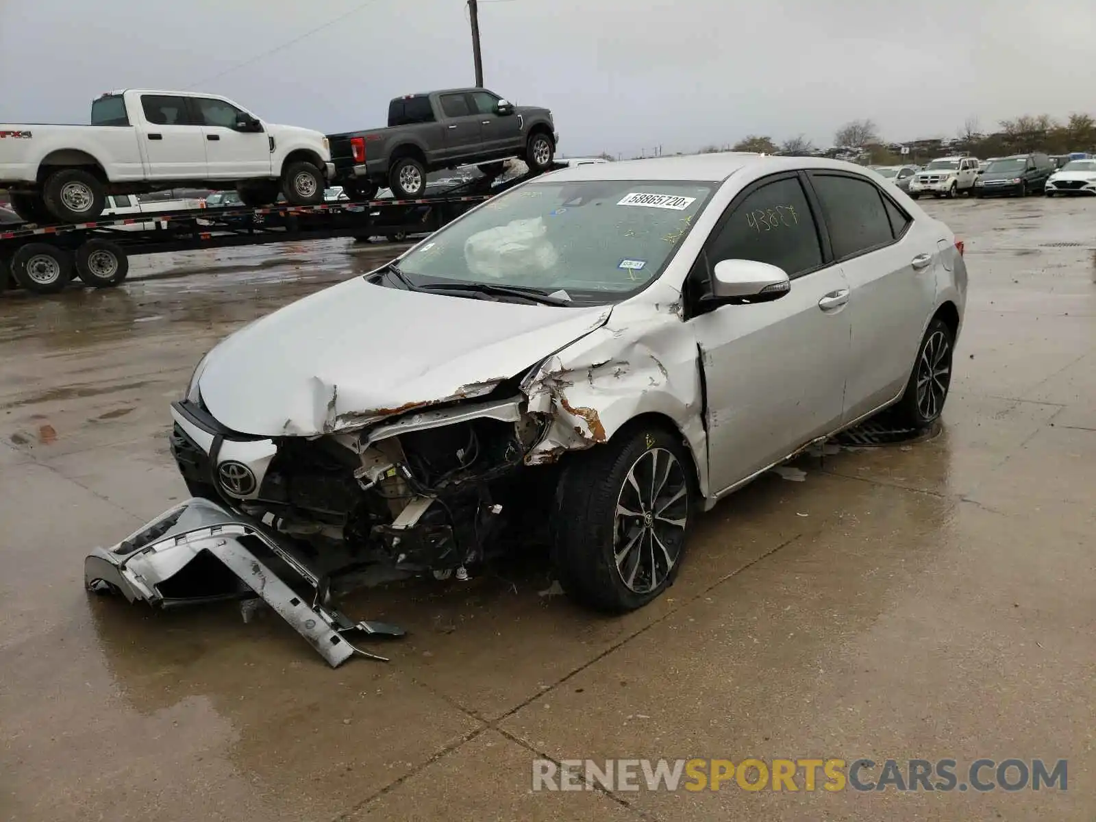 2 Photograph of a damaged car 5YFBURHE8KP902521 TOYOTA COROLLA 2019