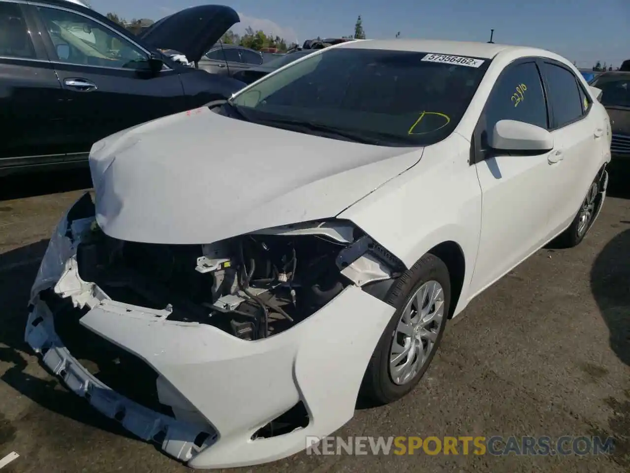 2 Photograph of a damaged car 5YFBURHE8KP909162 TOYOTA COROLLA 2019