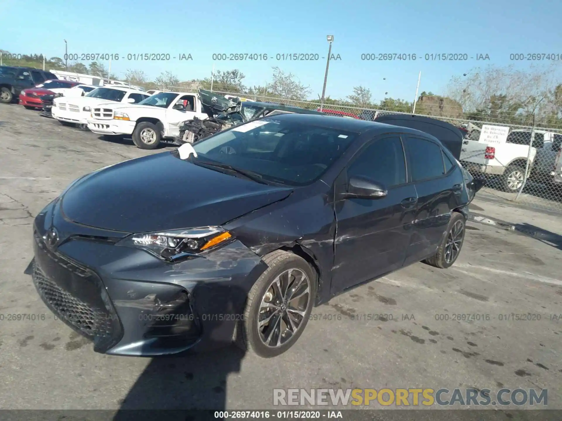 2 Photograph of a damaged car 5YFBURHE8KP922056 TOYOTA COROLLA 2019