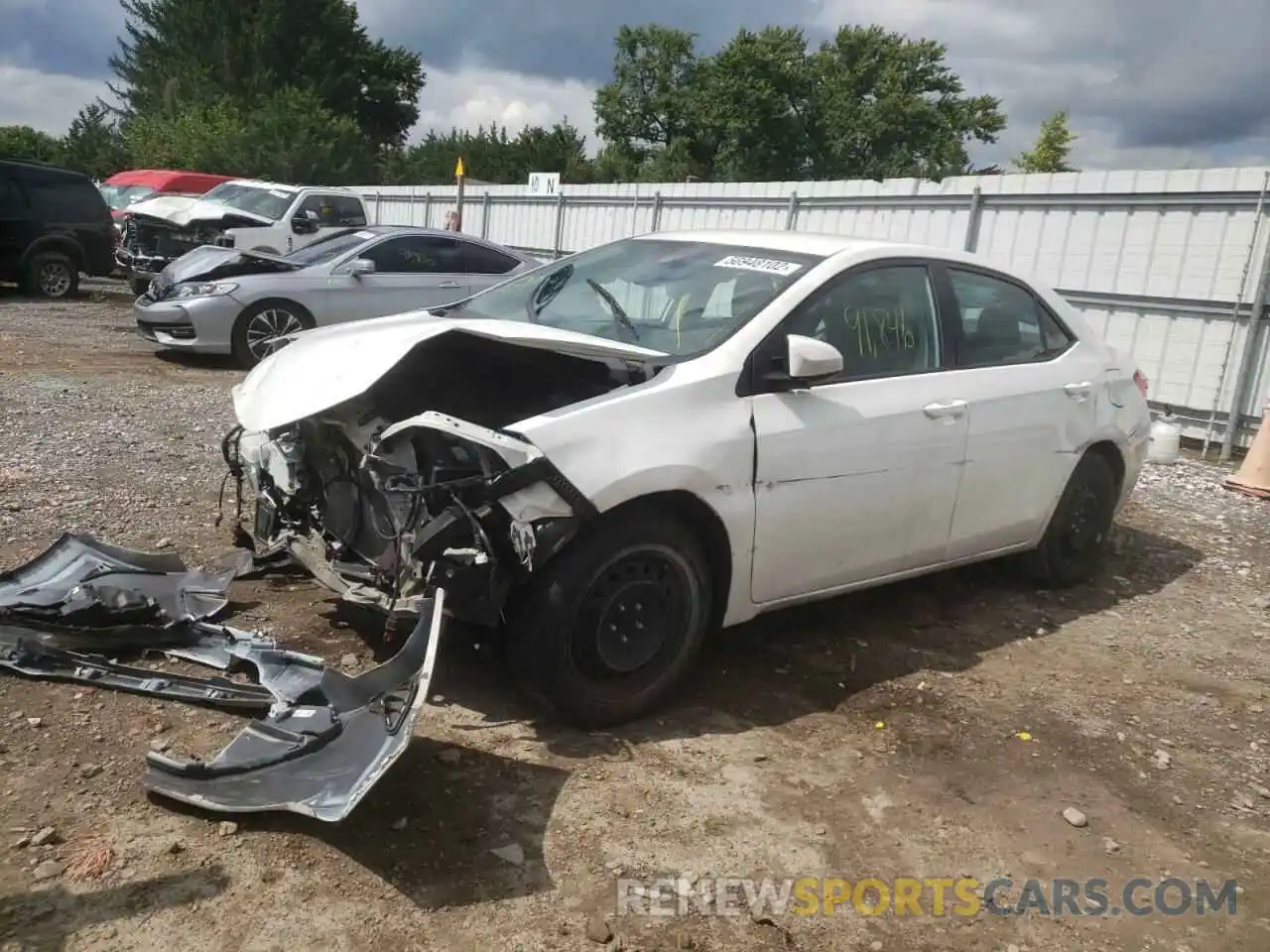 2 Photograph of a damaged car 5YFBURHE8KP935602 TOYOTA COROLLA 2019